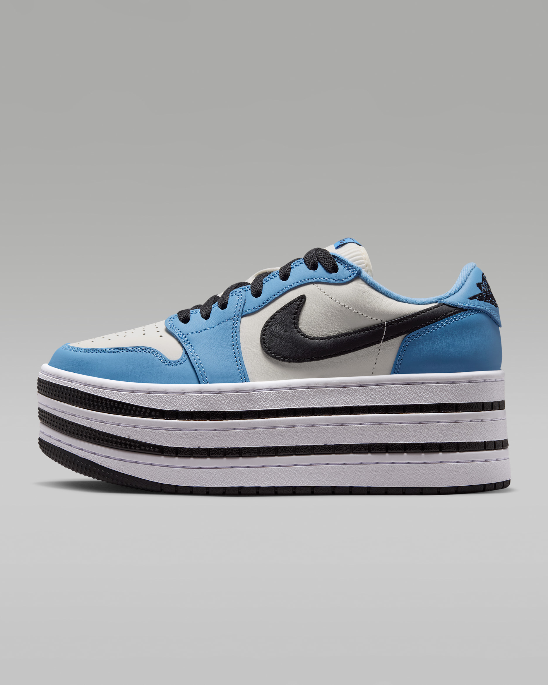 Air Jordan 1 Triple Stack Women's Shoes - Blue Beyond/Black/White