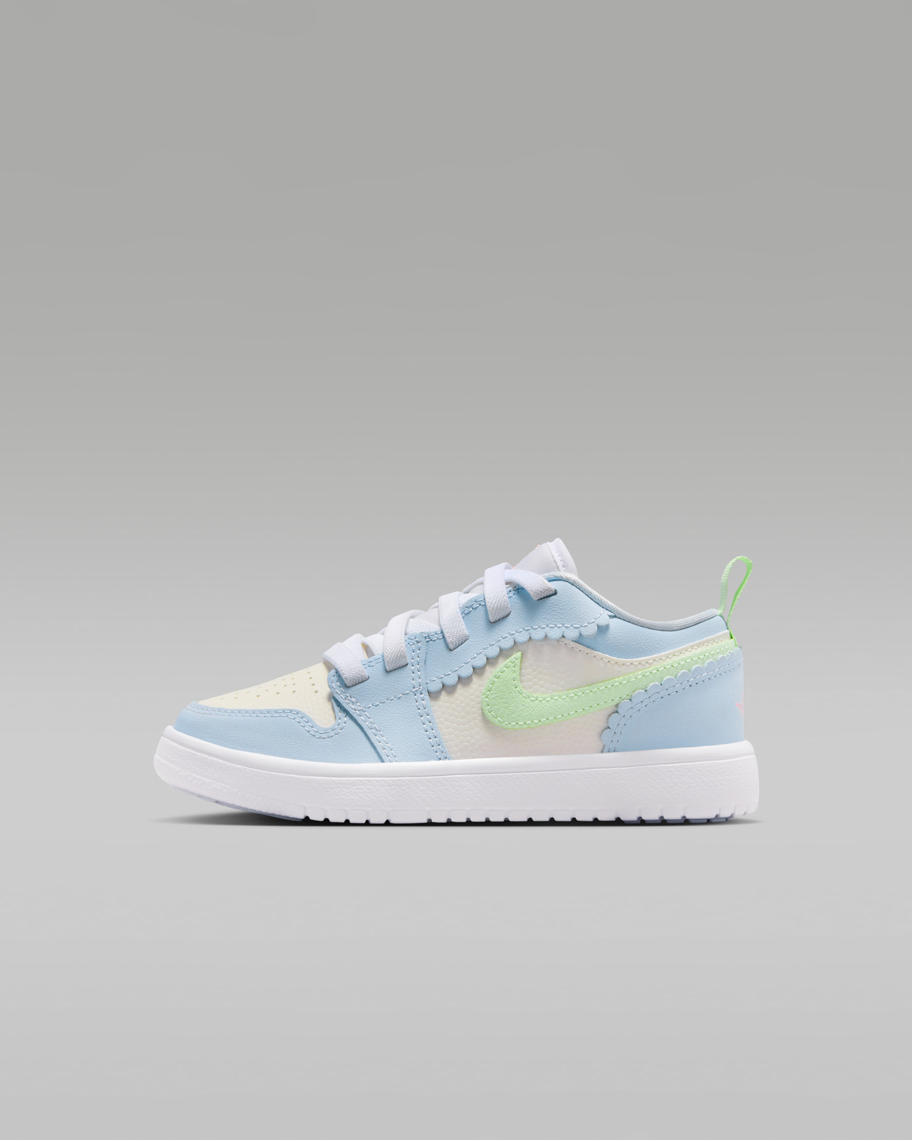Jordan 1 Low Alt SE Younger Kids' Shoes - Half Blue/Sail/White/Vapour Green