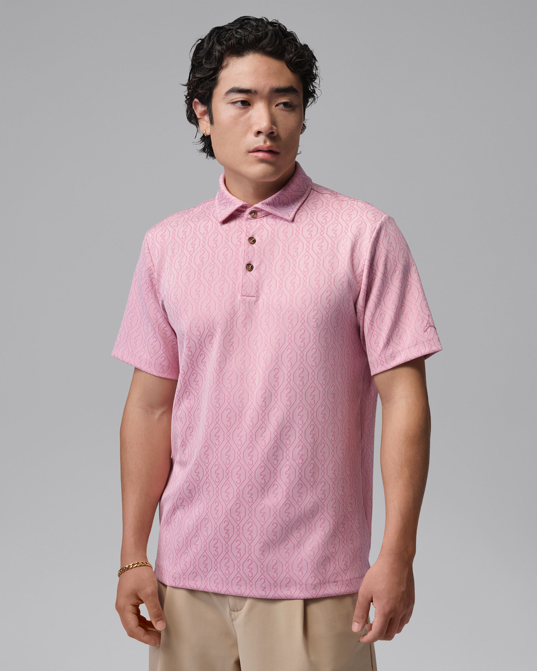 Jordan Sport Men's Golf Jacquard Polo - Elemental Pink/Elemental Pink