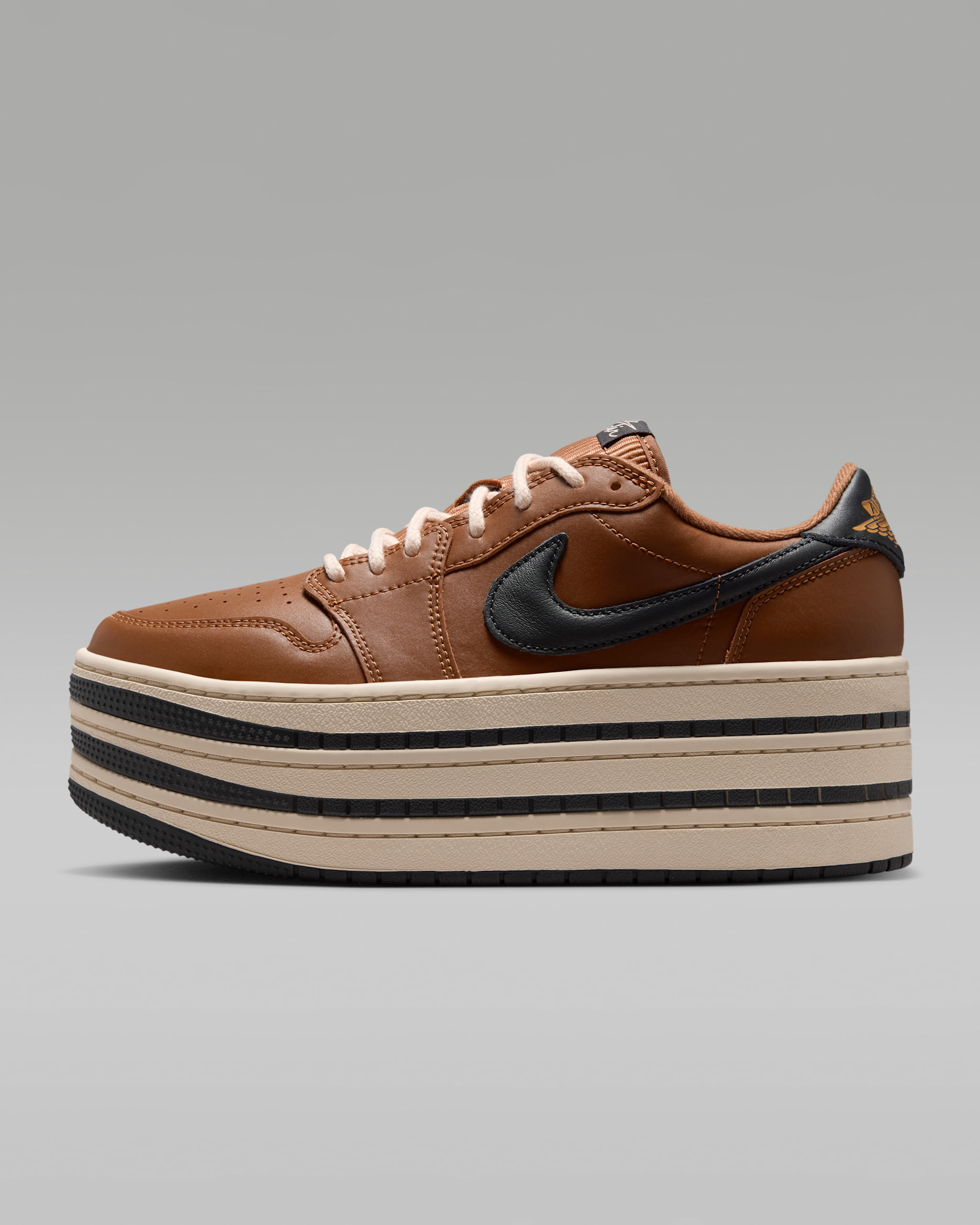 Air Jordan 1 Triple Stack SE Women's Shoes - Light British Tan/Metallic Gold