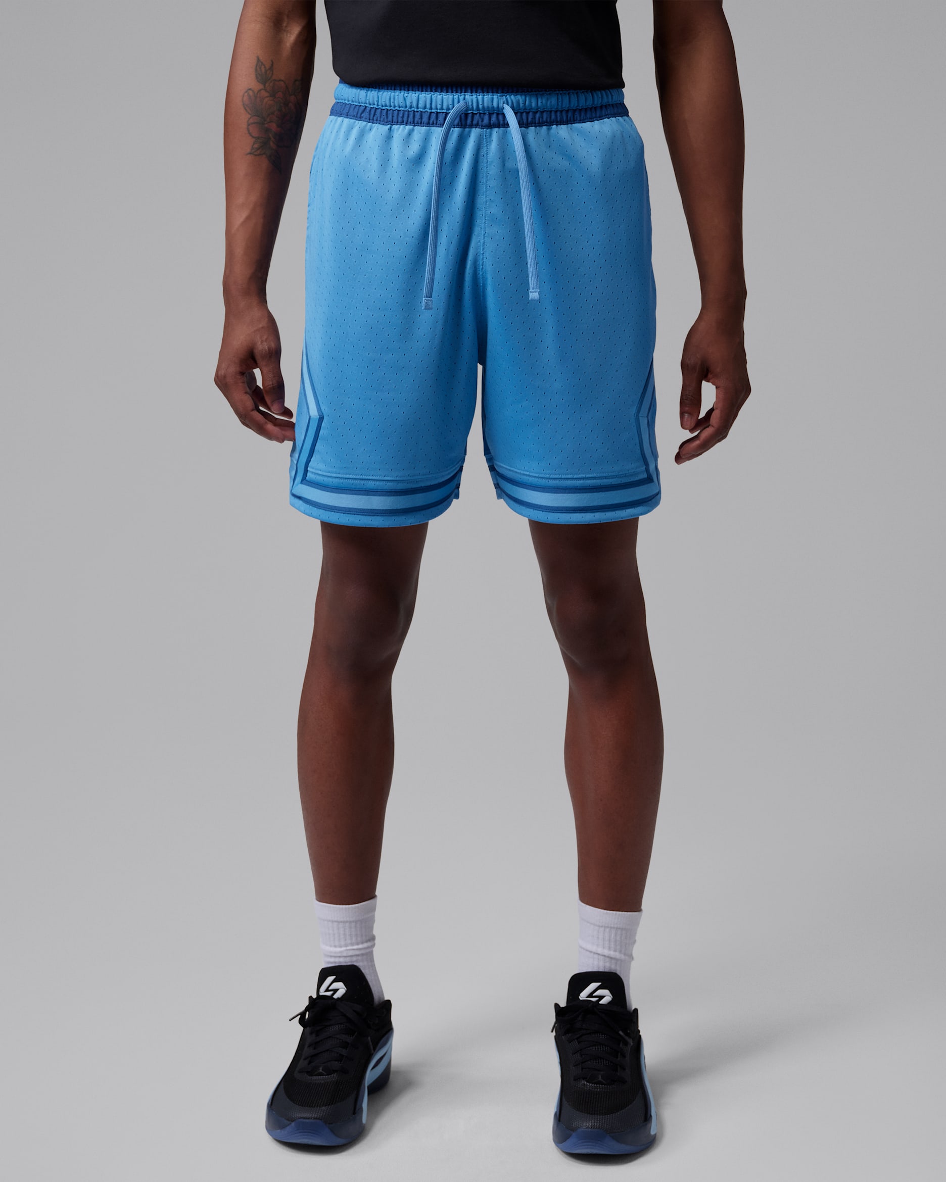 Jordan Sport Men's Dri-FIT Mesh Diamond Shorts - Blue Beyond/True Blue/True Blue
