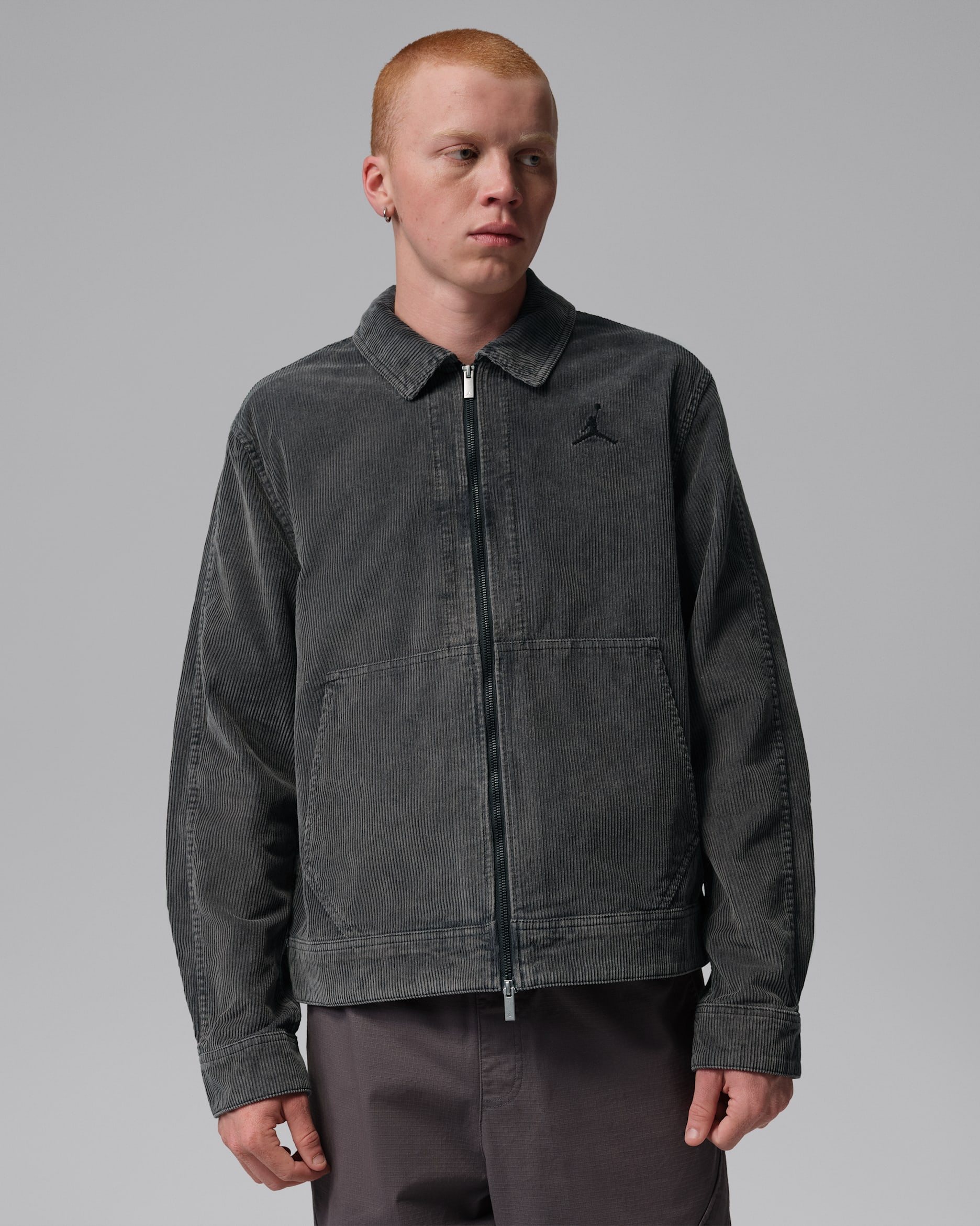Jordan Flight Men's Corduroy Chore Jacket - Black/Black