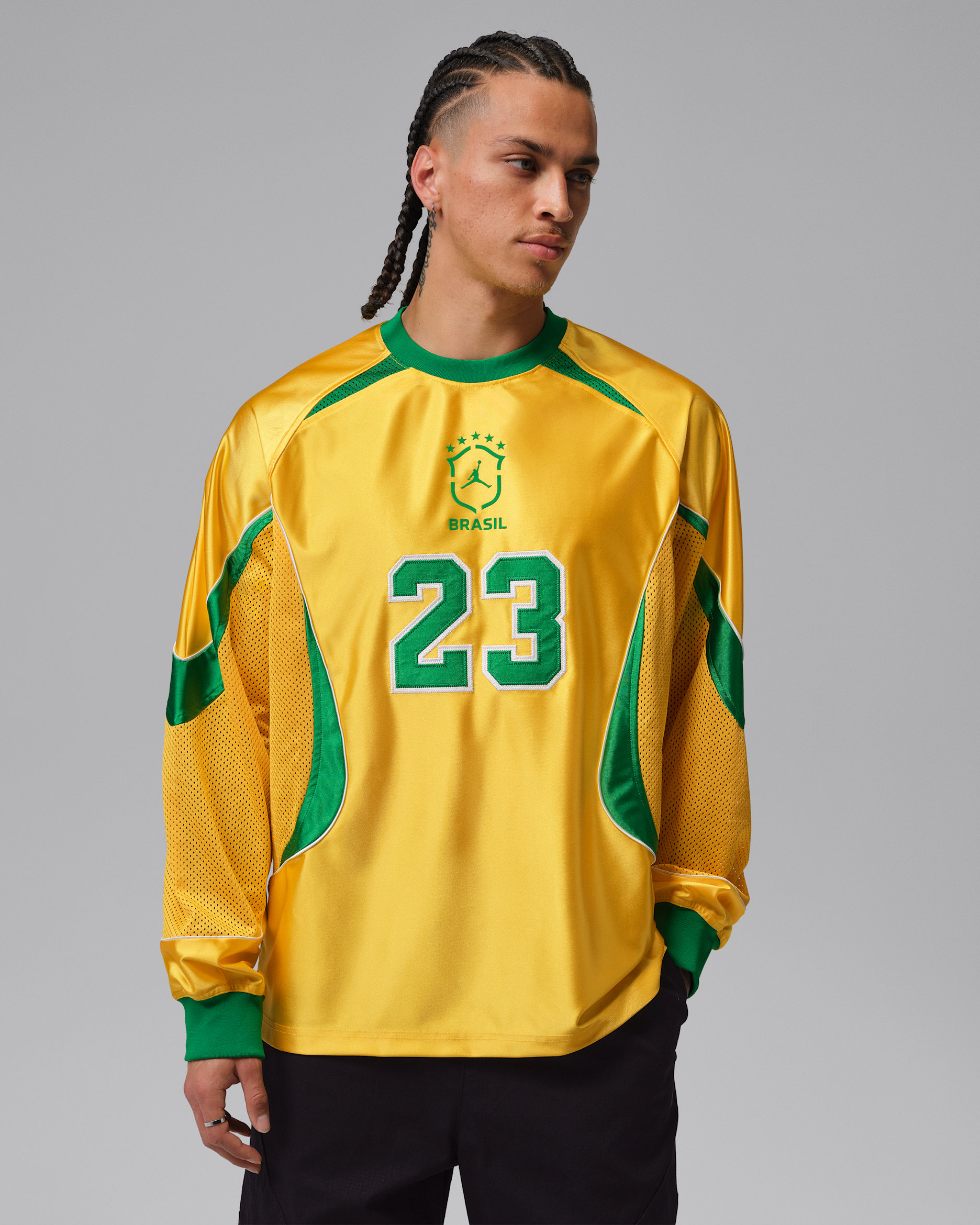 Jordan Men's Goalie Top - Varsity Maize/Lucky Green