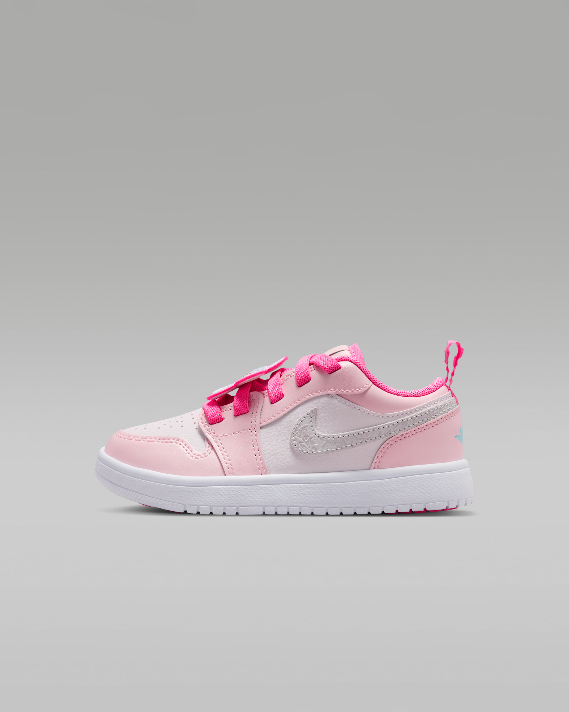 Jordan 1 Low Alt SE Younger Kids' Shoes - Pink Glow/Pink Bloom/Hyper Orange/Light Aqua