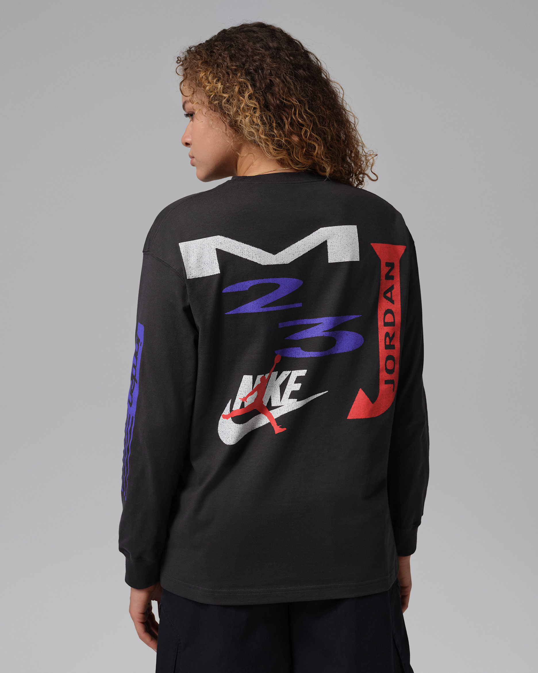 Jordan Flight Women's Oversized Long-Sleeve T-Shirt - Off-Noir