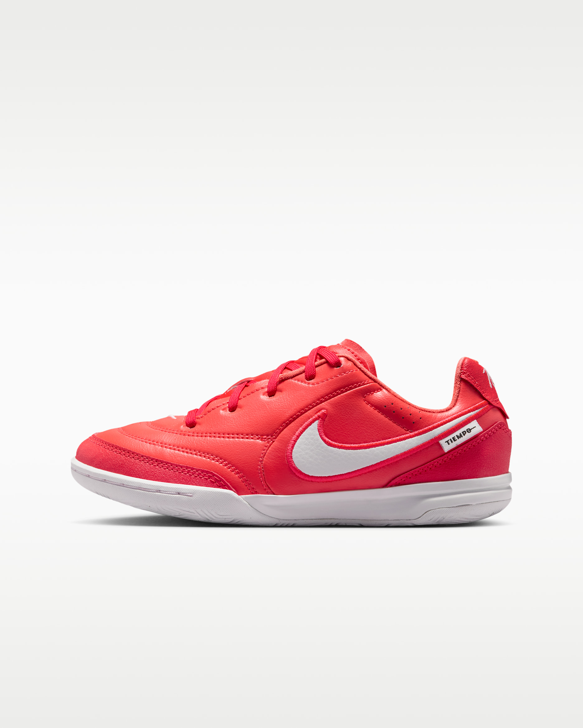 Nike Jr. Tiempo Streetgato Older Kids' Indoor/Court Low-Top Football Shoes - Bright Crimson/White/White