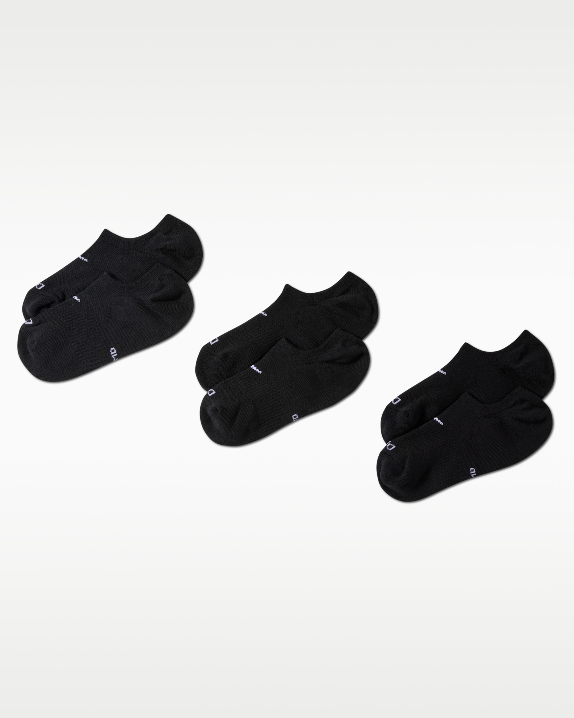 Nike Everyday Plus Cushioned Women's Training Footie Socks (3 Pairs) - Black/White