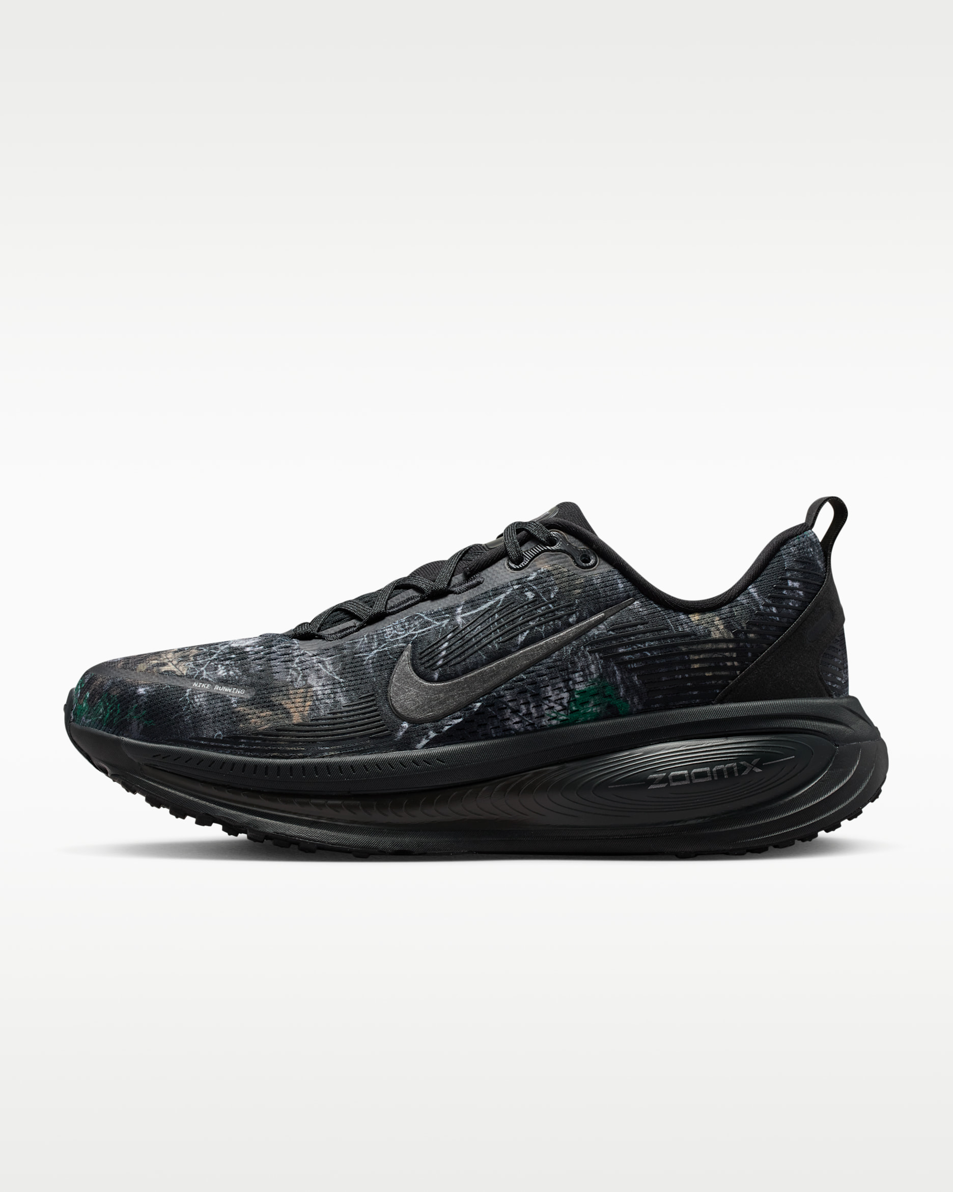 Nike Vomero 18 Men's Realtree® Road-Running Shoes - Black/Dark Smoke Grey/Anthracite/Metallic Dark Grey