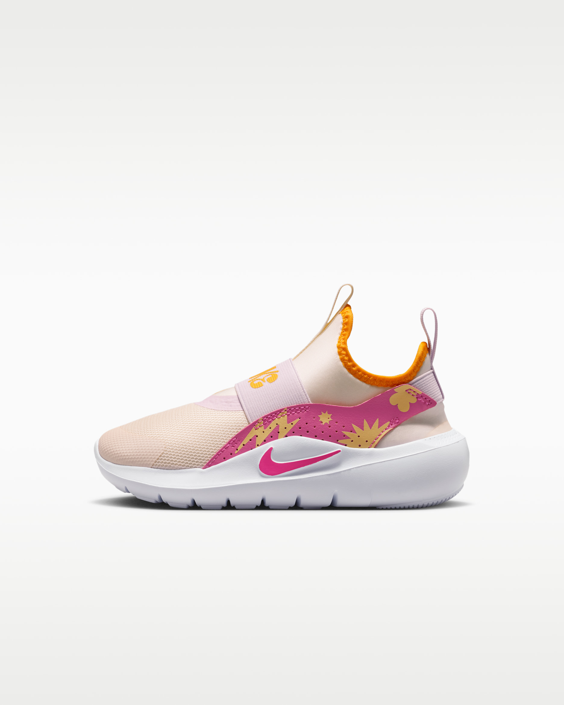 Nike Flex Runner 4 SE Younger Kids' Shoes - Chalk/Sundial/Tangerine Tint/Desert Pink