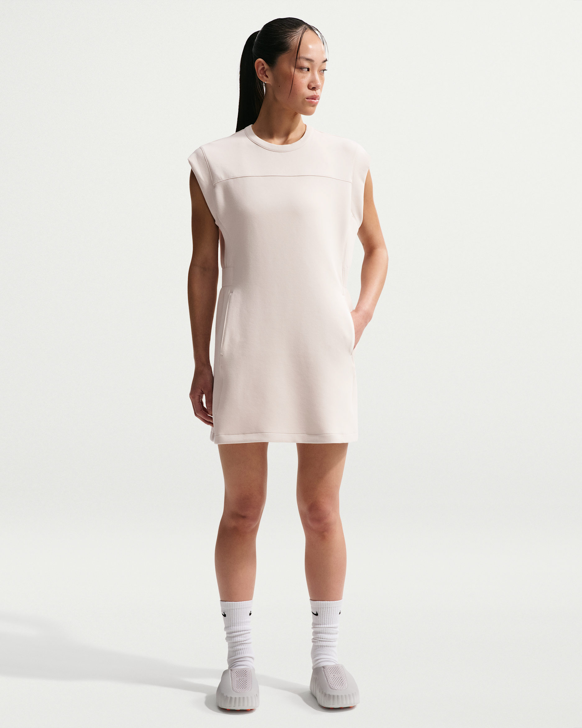 Nike 24.7 ImpossiblySoft Women's Dri-FIT Dress - Light Orewood Brown/Sail/Light Iron Ore