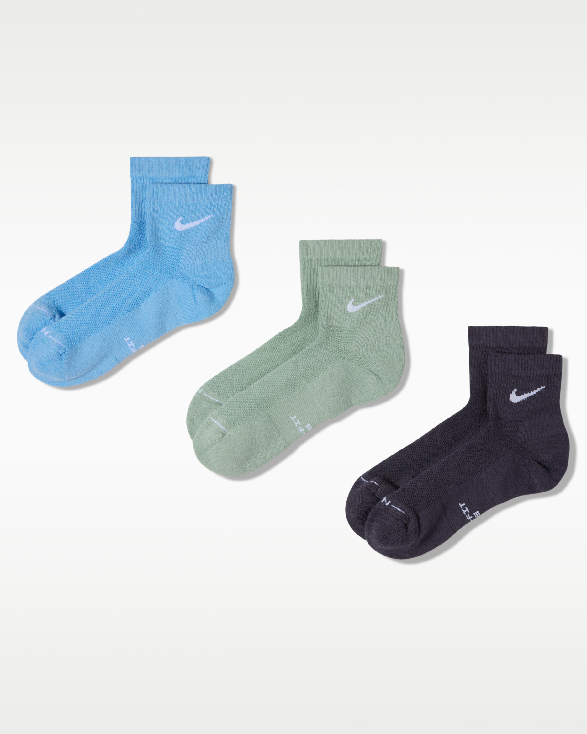 Nike Everyday Elevated Ankle Socks (3 Pairs) - Multi-Colour