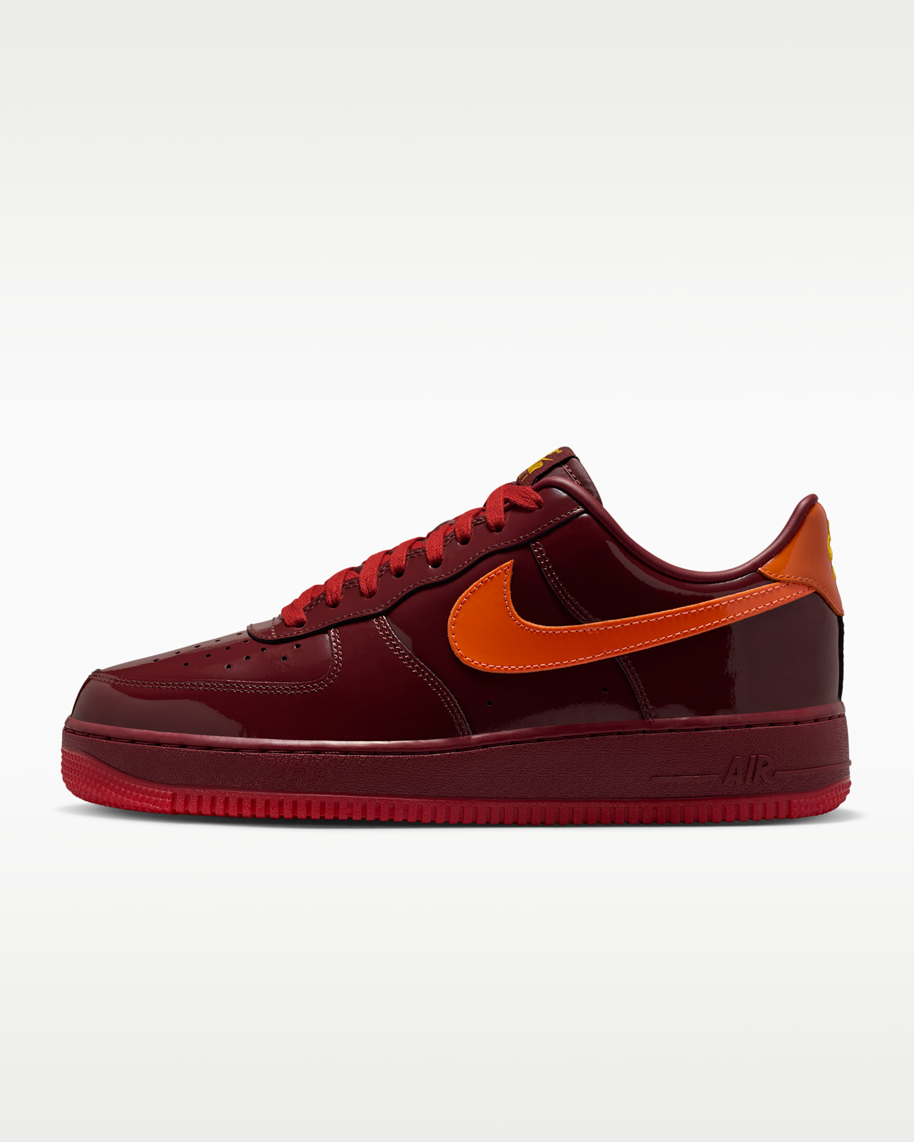 Air Force 1 Low Men's Shoes - Dark Team Red/Safety Orange/Challenge Red/University Gold