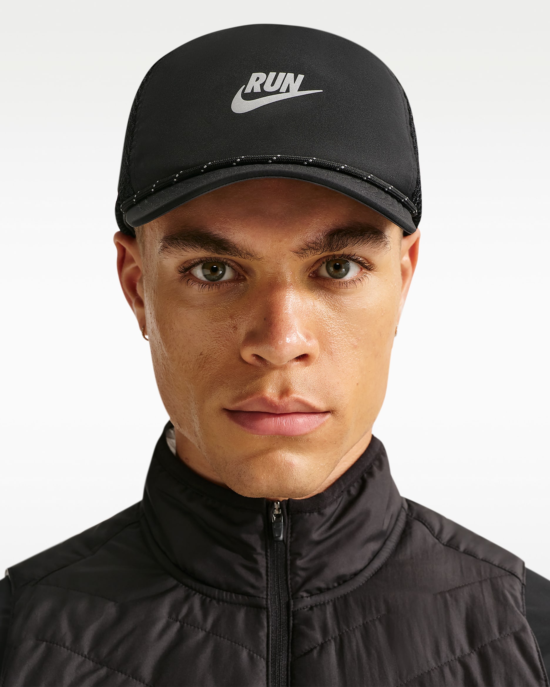 Nike Pro Dri-FIT Unstructured Swoosh Run Cap - Black/Anthracite/Grey/Grey