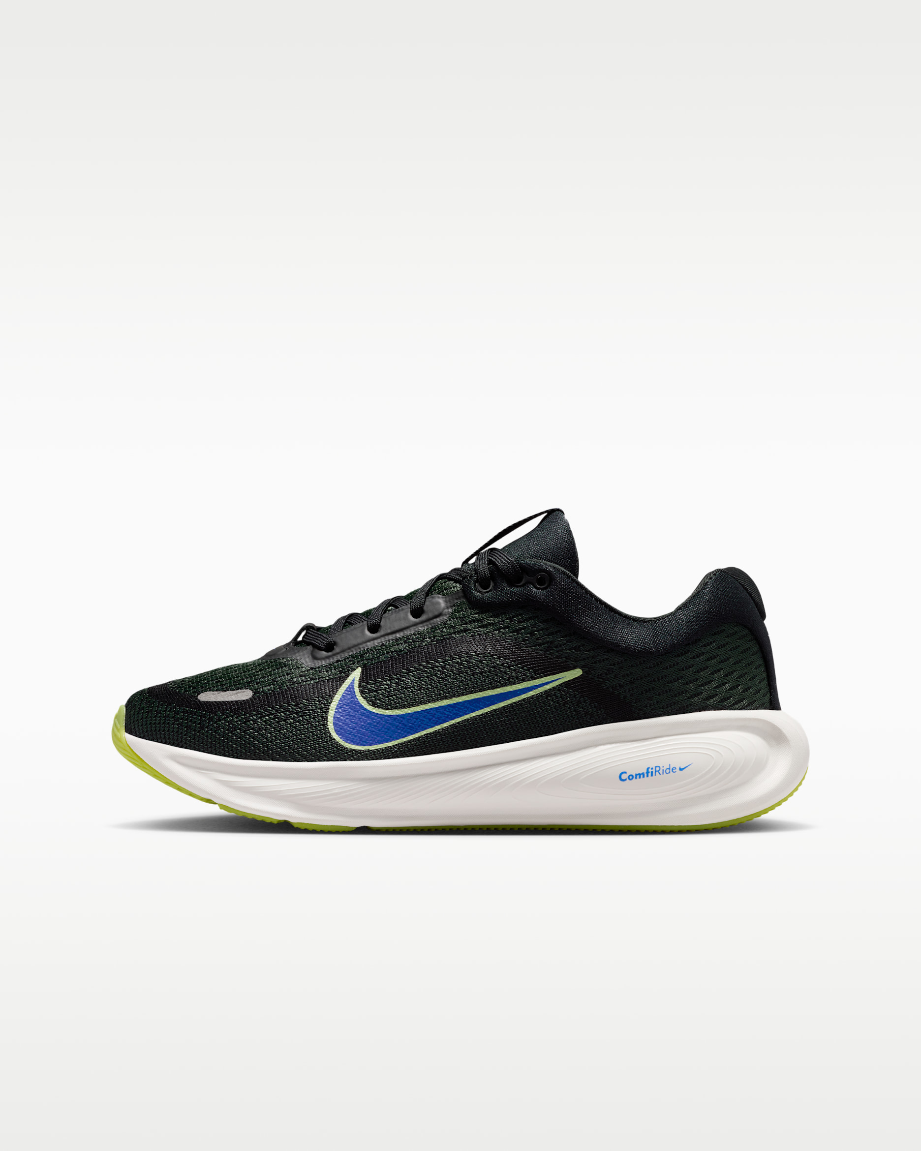 Nike Stellar Ride Older Kids' Running Shoes - Black/Black Spruce/Light Liquid Lime/Racer Blue