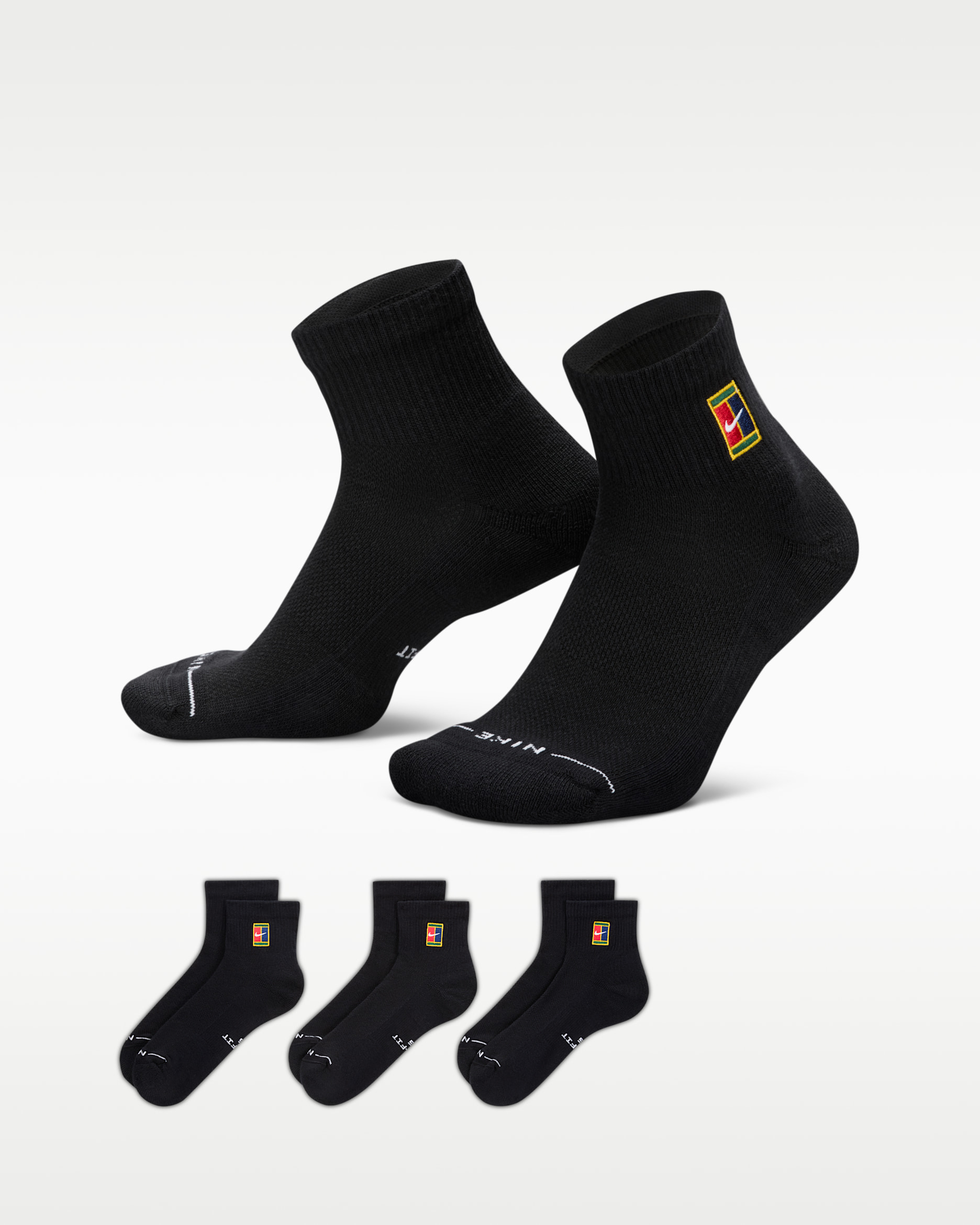 Nike Everyday Elevated Ankle Socks (3 Pairs) - Multi-Colour