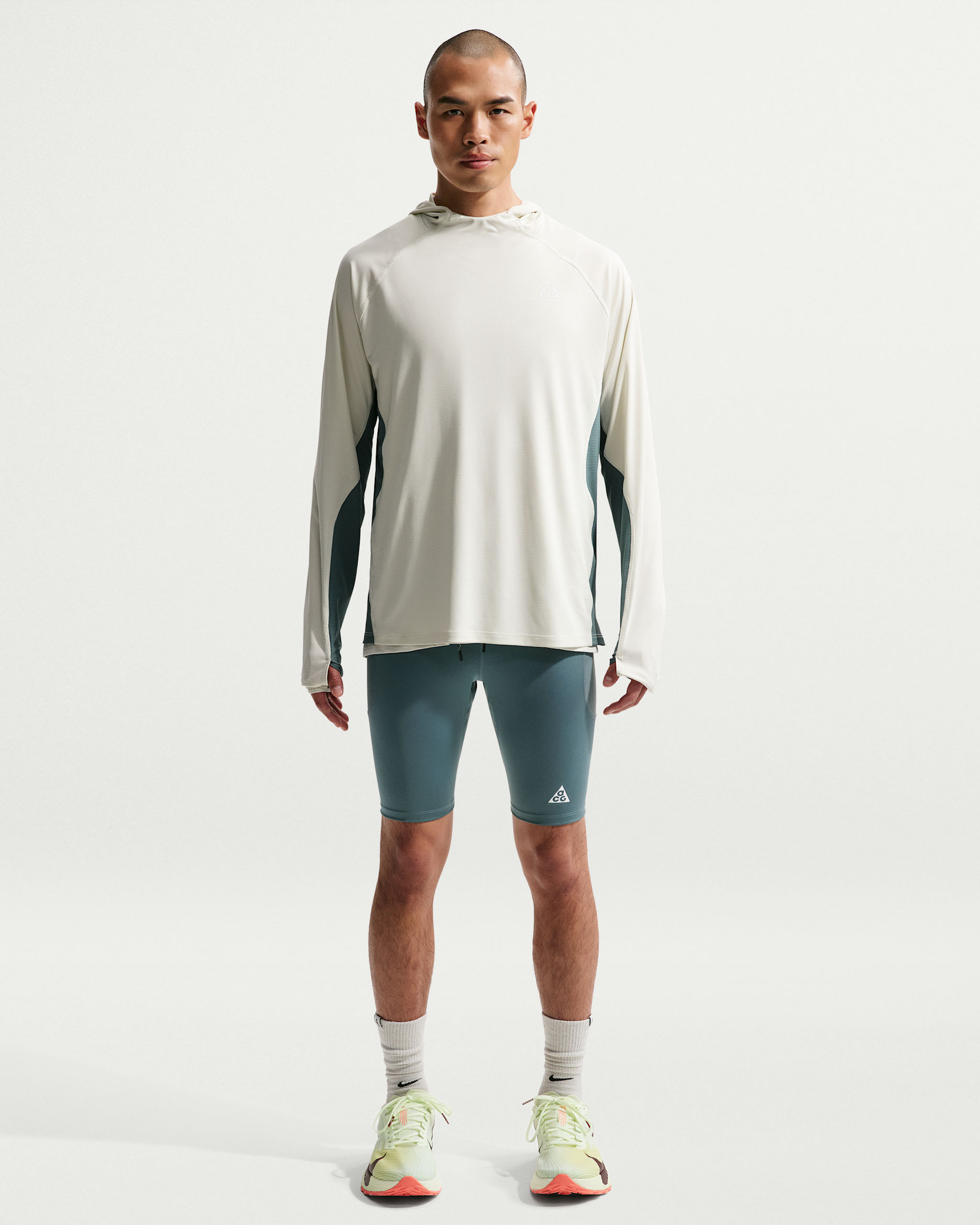 ACG Lava Loops Men's Dri-FIT ADV 1/2-Length Trail-Running Tights - Mineral Slate/Summit White