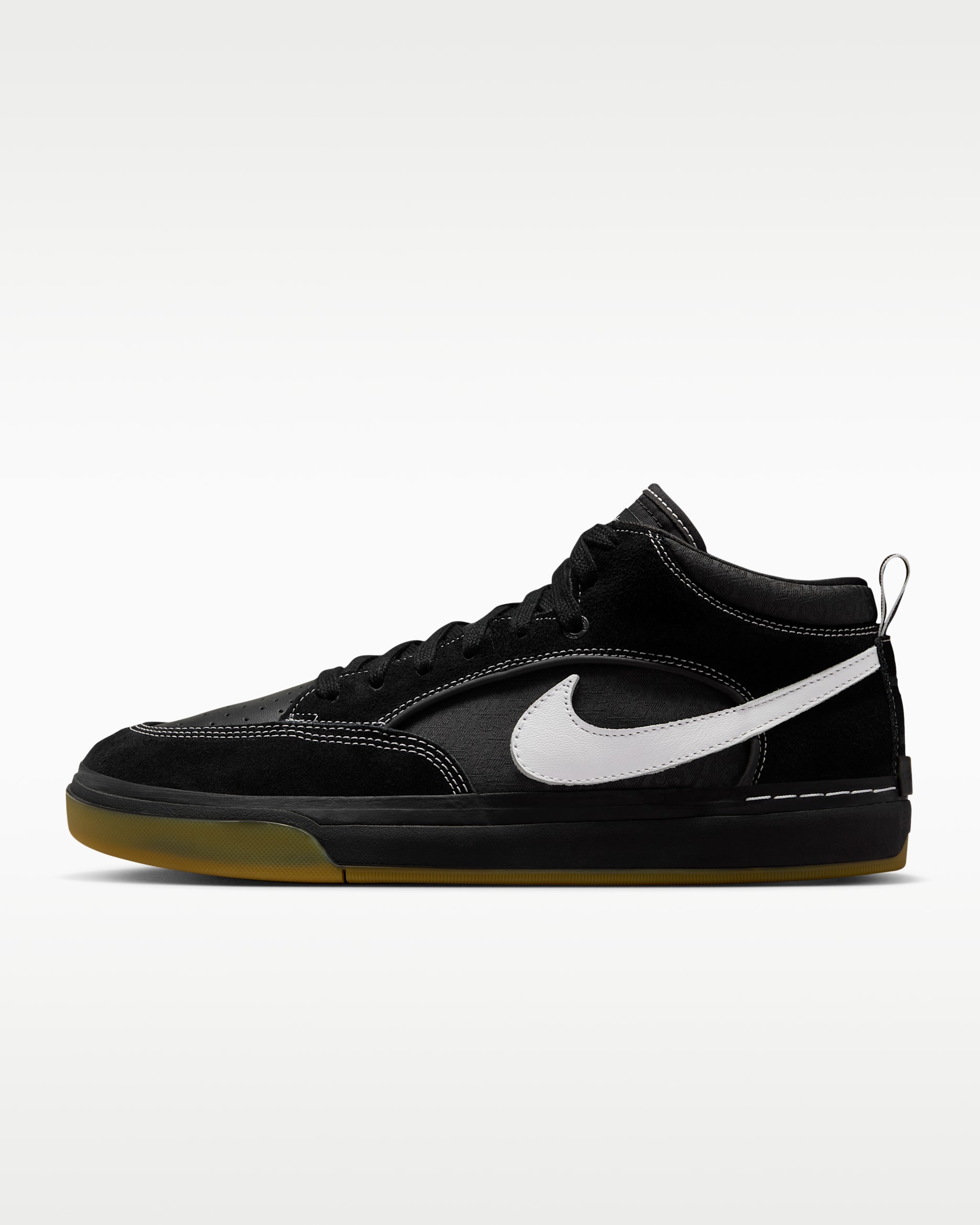 Nike SB React Leo Skate Shoes - Black/Black/Gum Light Brown/White