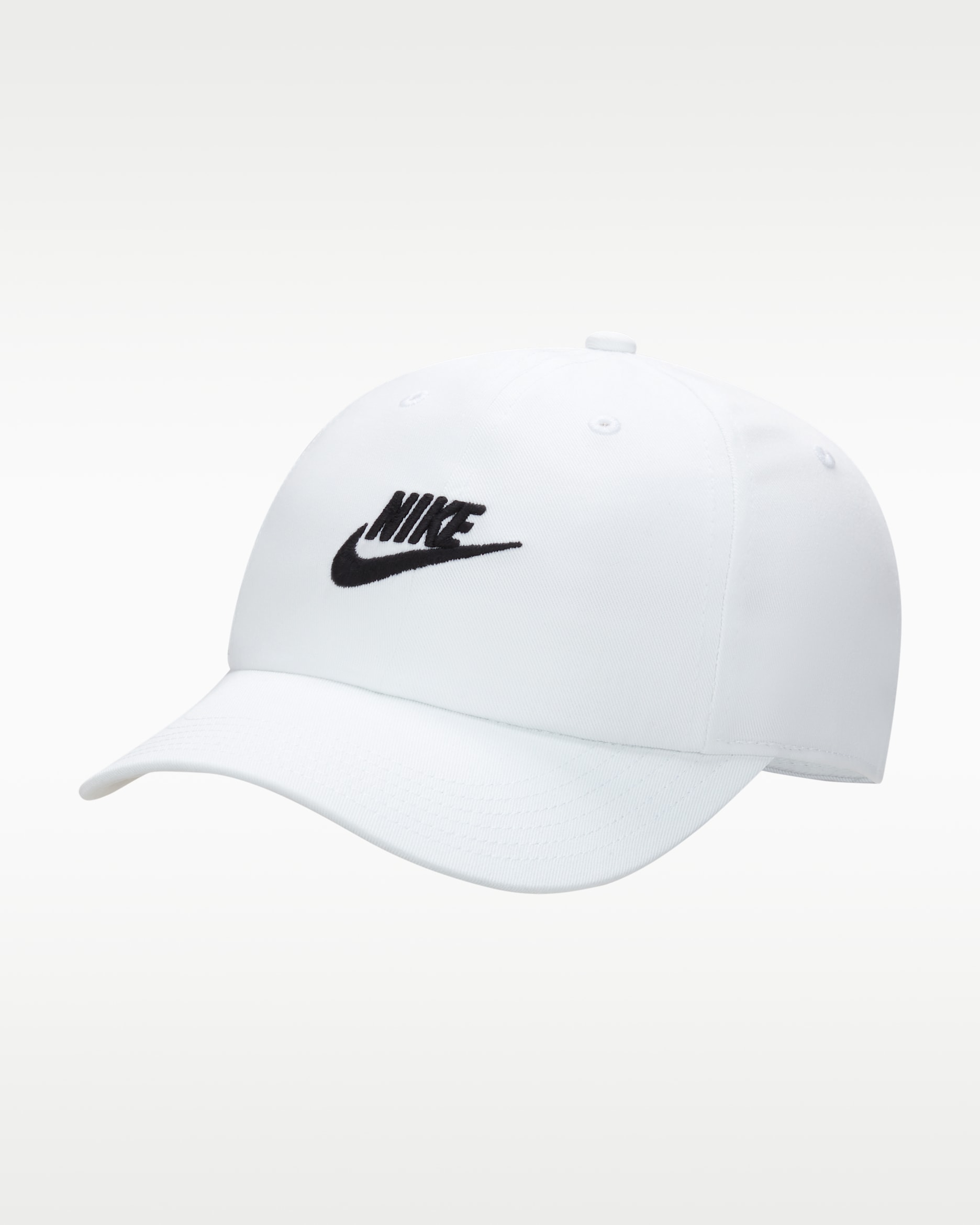 Nike Club Kids' Unstructured Futura Wash Cap - White/Black