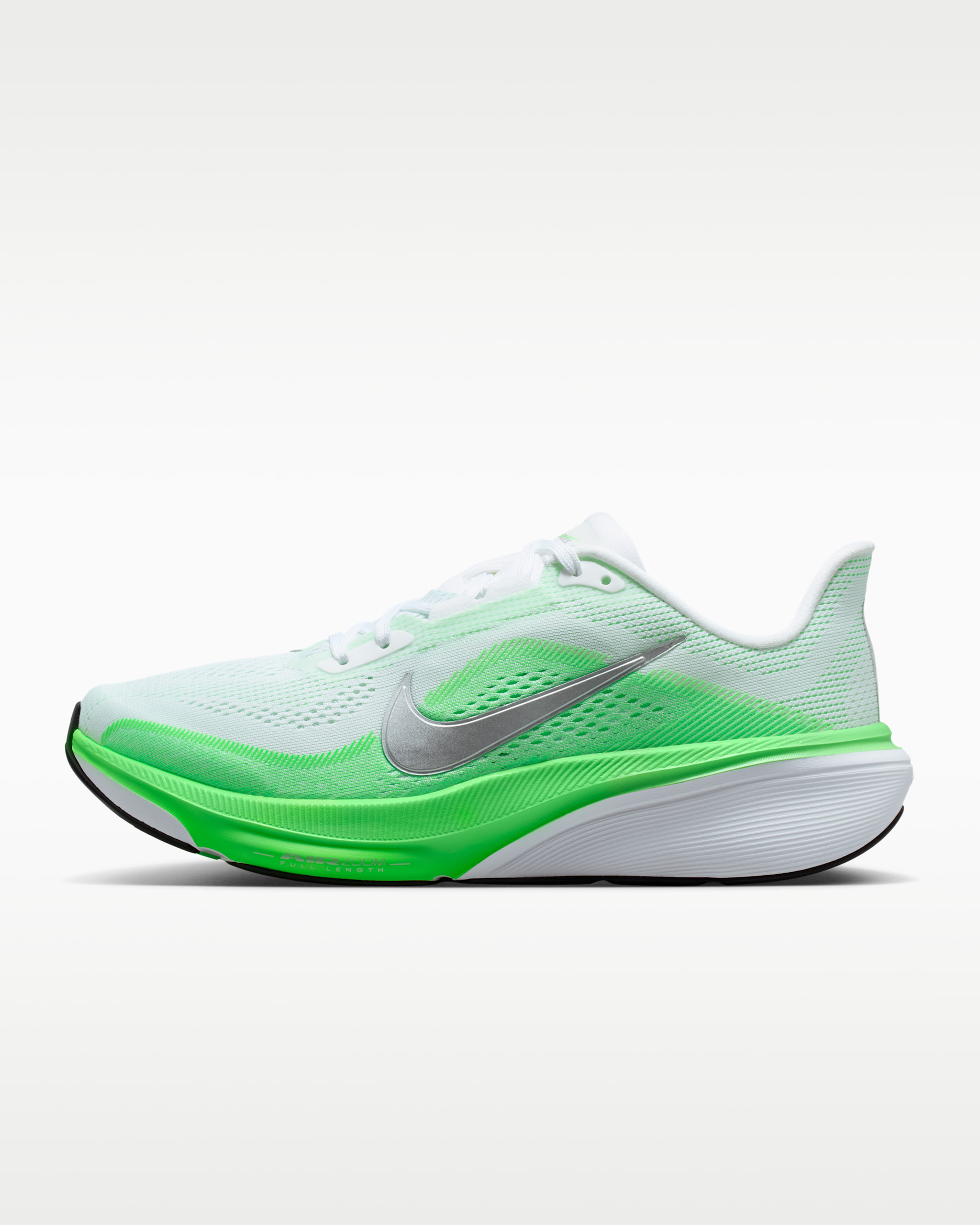Nike Pegasus 42 Women's Road-Running Shoes - White/Green Strike/Illusion Green/Metallic Silver