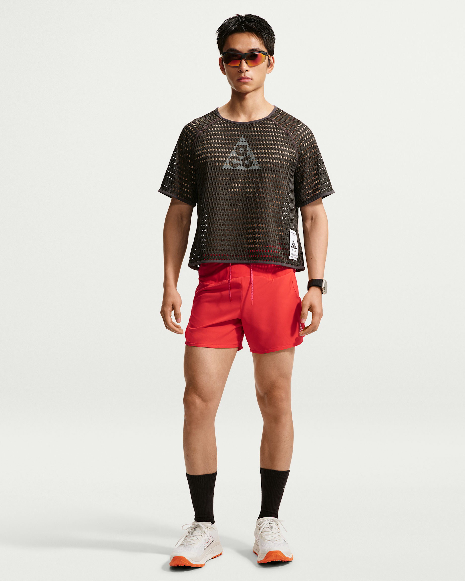 ACG Second Sunrise Men's Dri-FIT ADV 12.5cm (approx.) Brief-Lined Shorts - Light Crimson/Light Crimson/Summit White