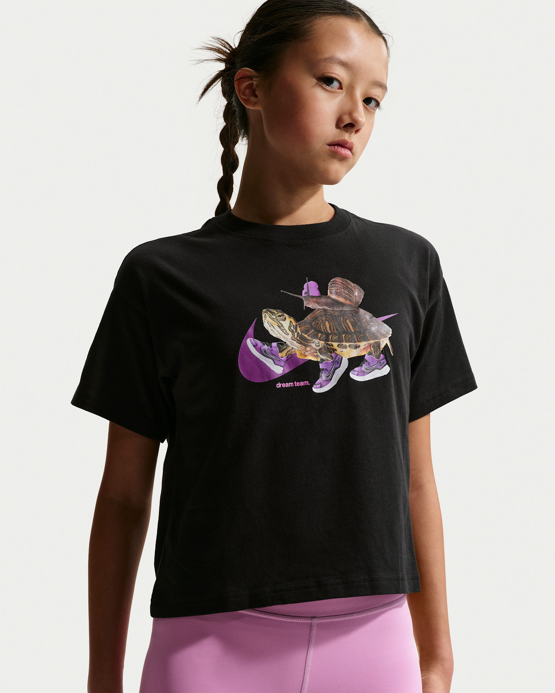 Nike Sportswear Older Kids' (Girls') Boxy T-Shirt - Black