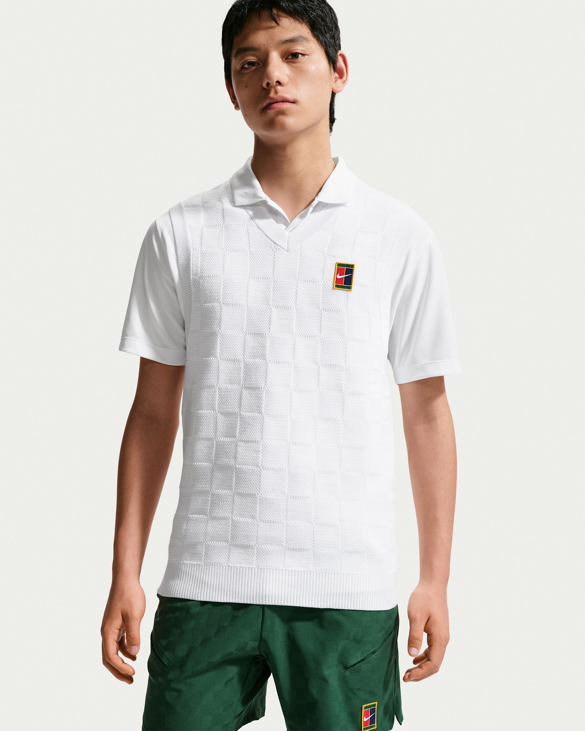NikeCourt Slam Men's Tennis Sleeveless Jumper - White