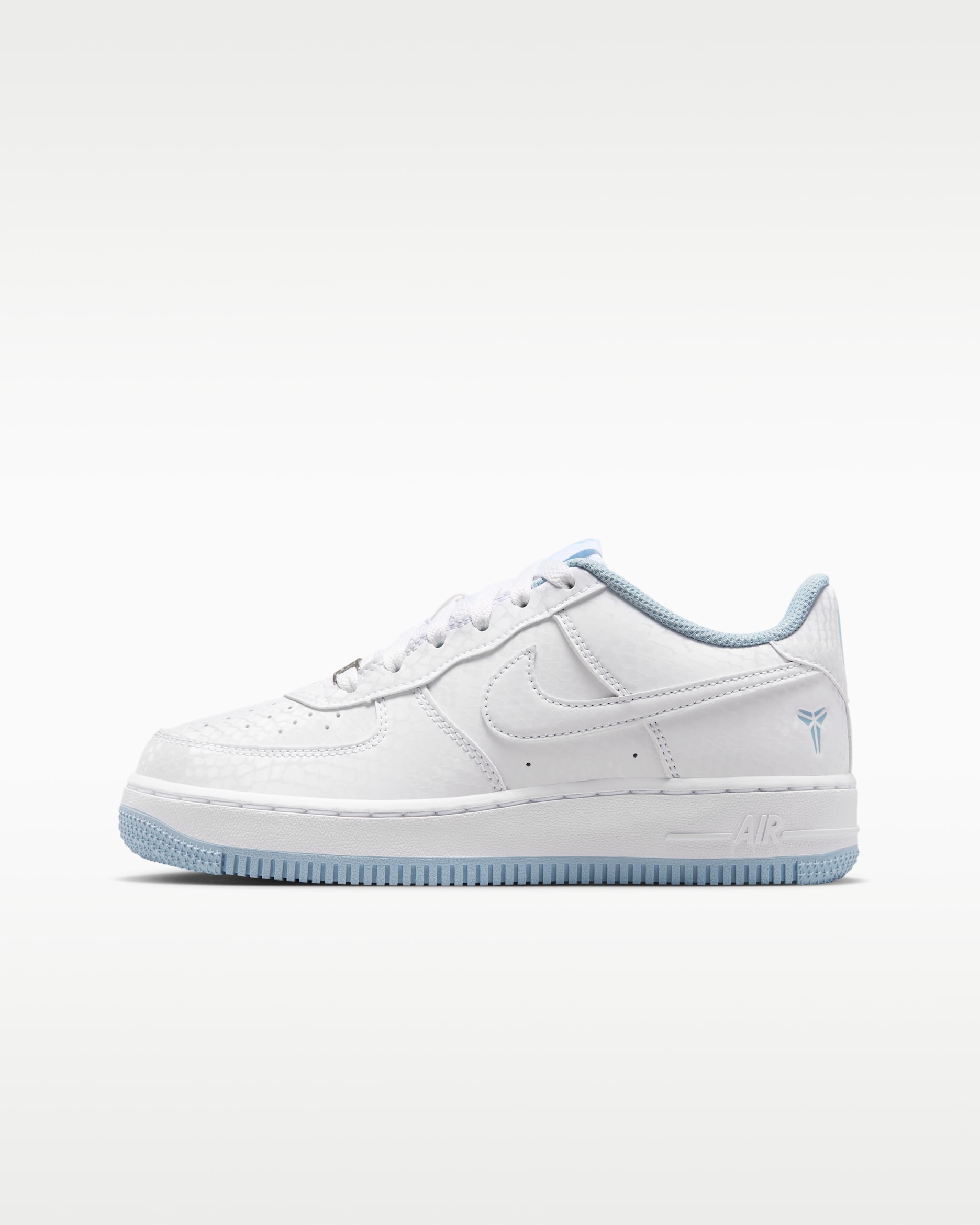 Nike Air Force 1 Low Older Kids' Shoes - White/Armoury Blue/White