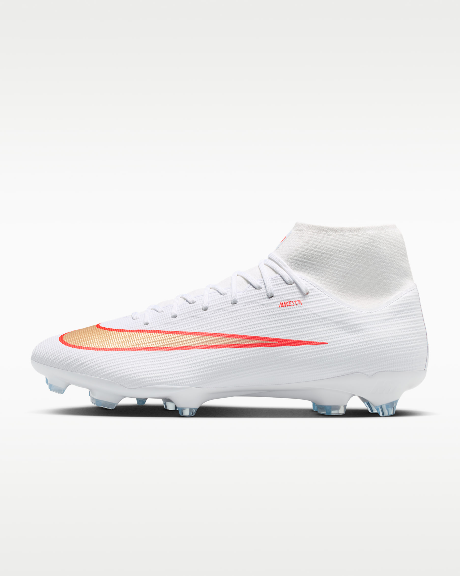 Nike Mercurial Superfly 11 Academy Multi-Ground High-Top Football Boots - White/Bright Crimson/Blur