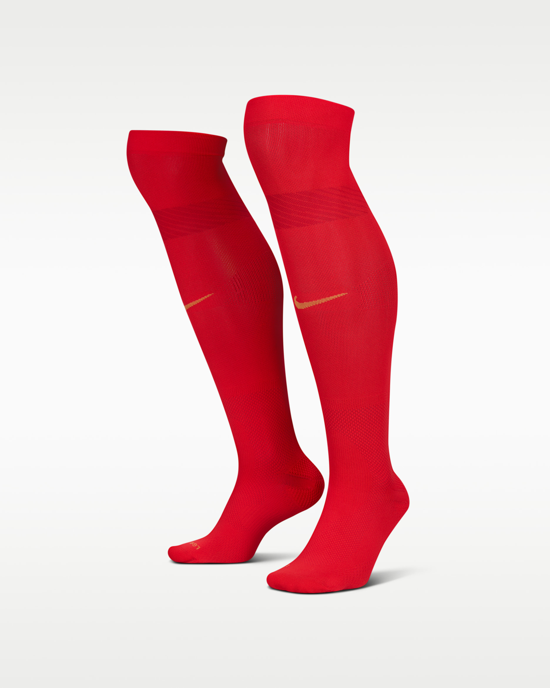 FFF VaporFast Home Nike Dri-FIT ADV Football Knee-High Socks - University Red/Metallic Copper