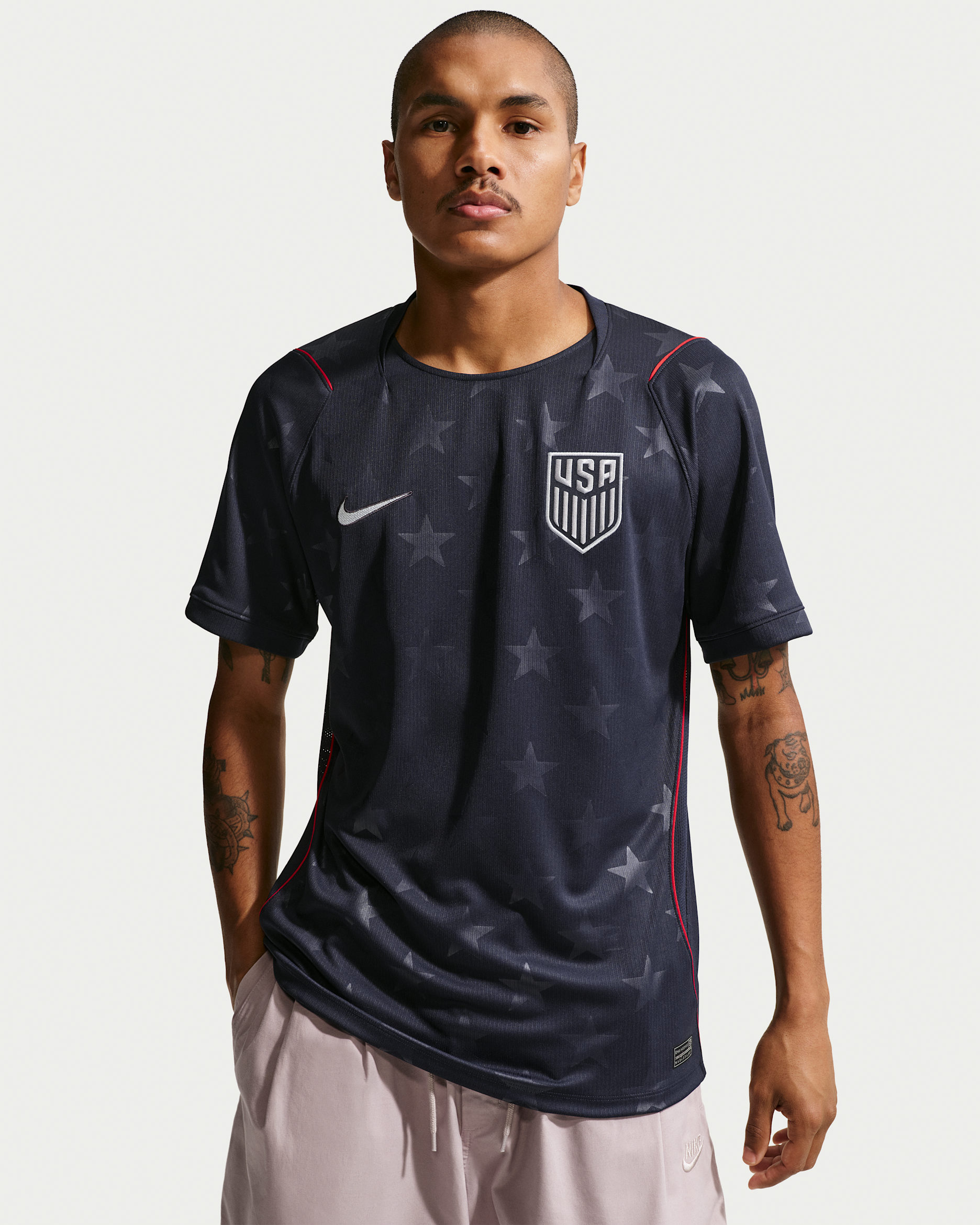 USMNT 2026 Stadium Away Men's Nike Dri-FIT Football Shirt - Dark Obsidian/University Red/Pure Platinum