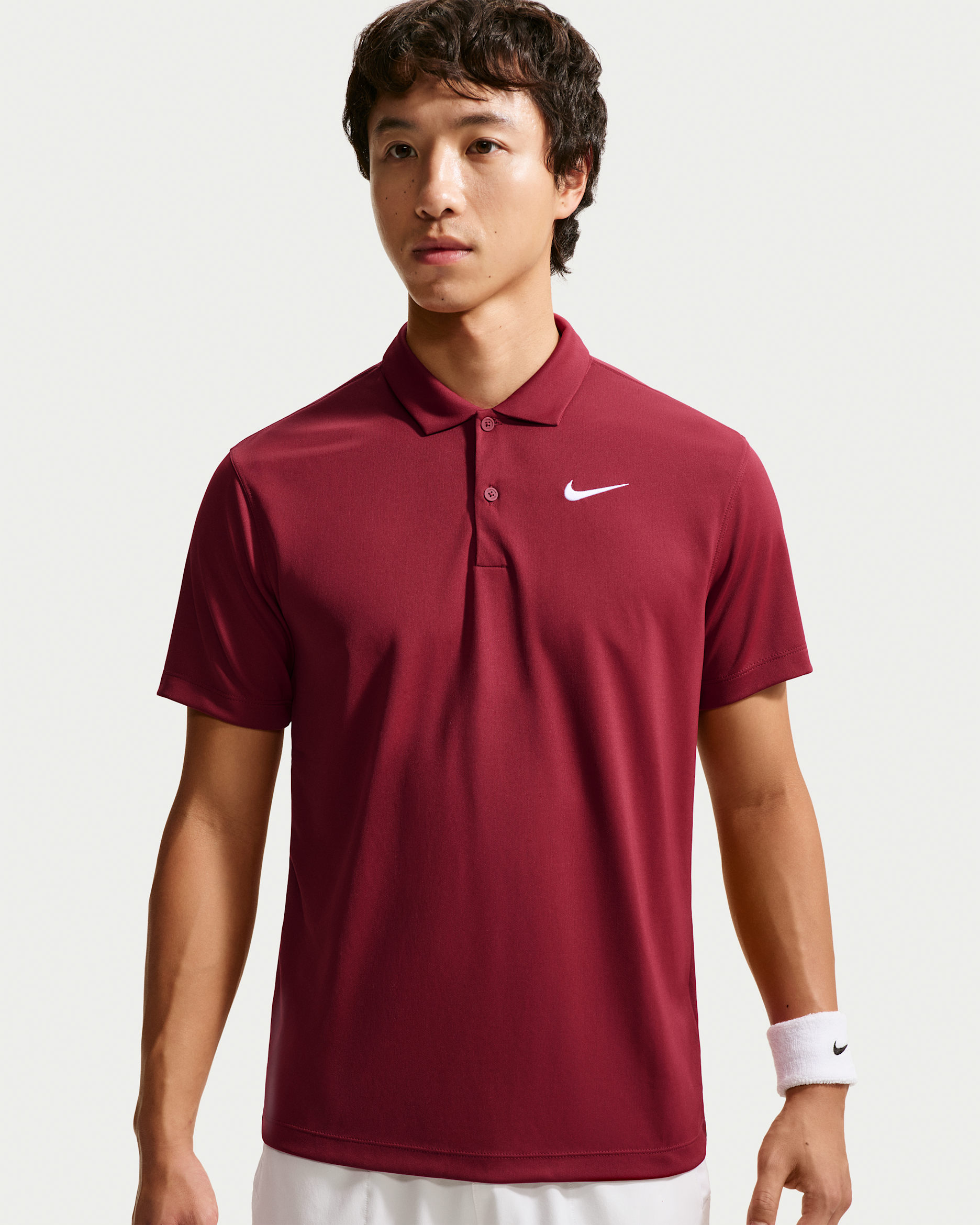 NikeCourt Dri-FIT Men's Tennis Polo - Team Red/White