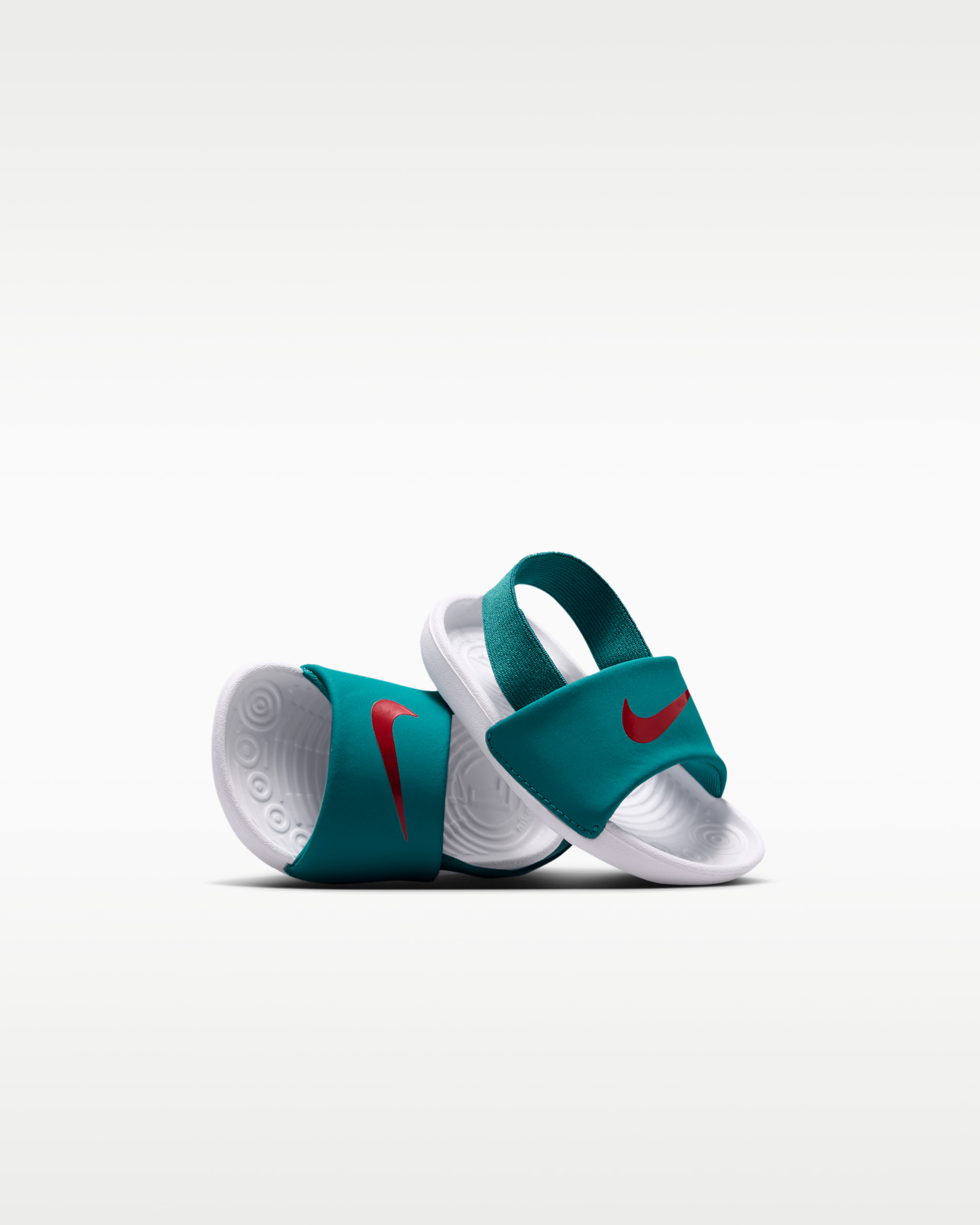 Nike Kawa Baby/Toddler Slides - Energy/Bright Spruce/White/Tropical Pink