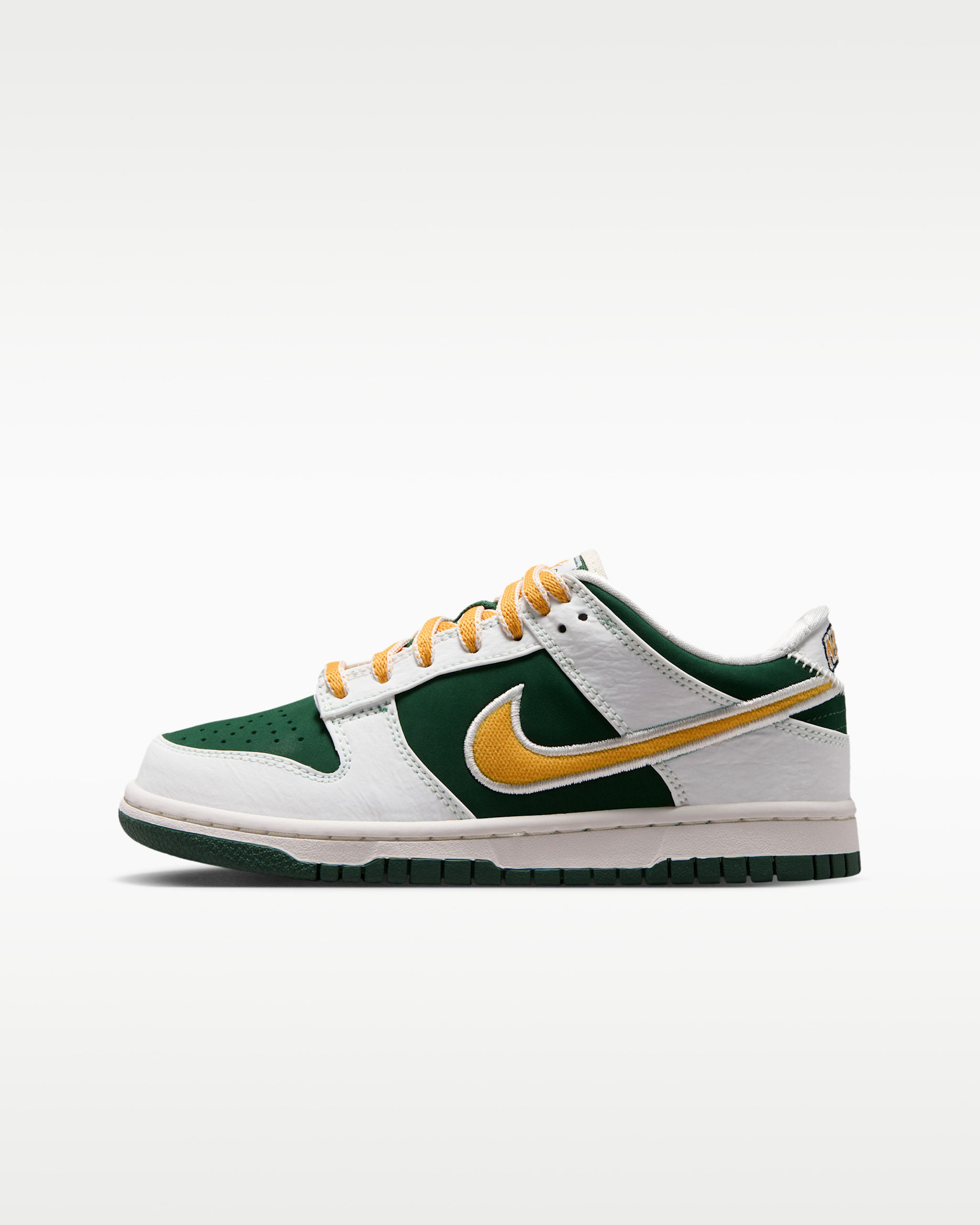 Nike Dunk Low LV8 Older Kids' Shoes - Sail/Fir/University Red/University Gold