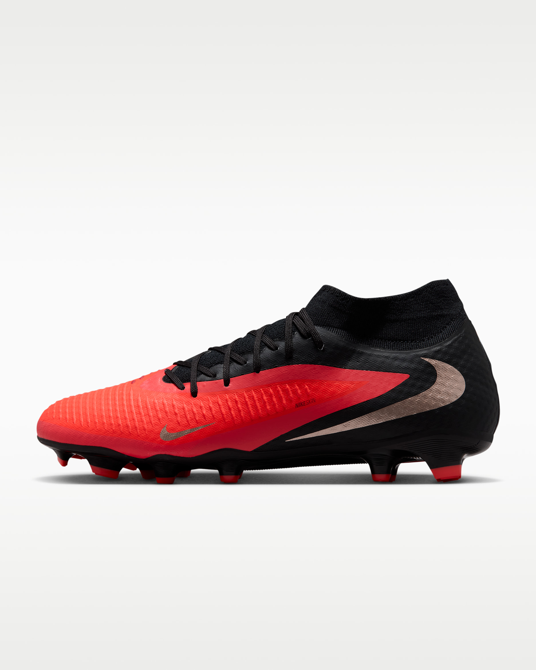 Nike Phantom 6 High Academy Multi-Ground Football Boot - Bright Crimson/Black/Blur