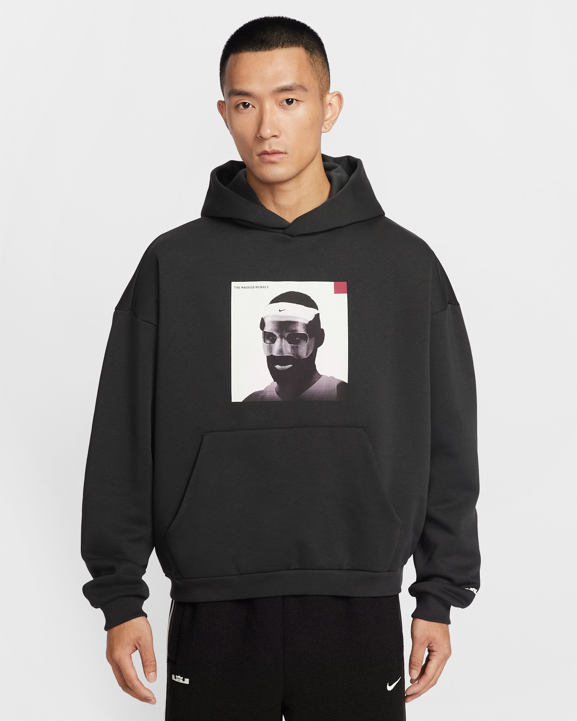 LeBron 'Masked Menace' Men's Therma-FIT Basketball Hoodie - Off-Noir