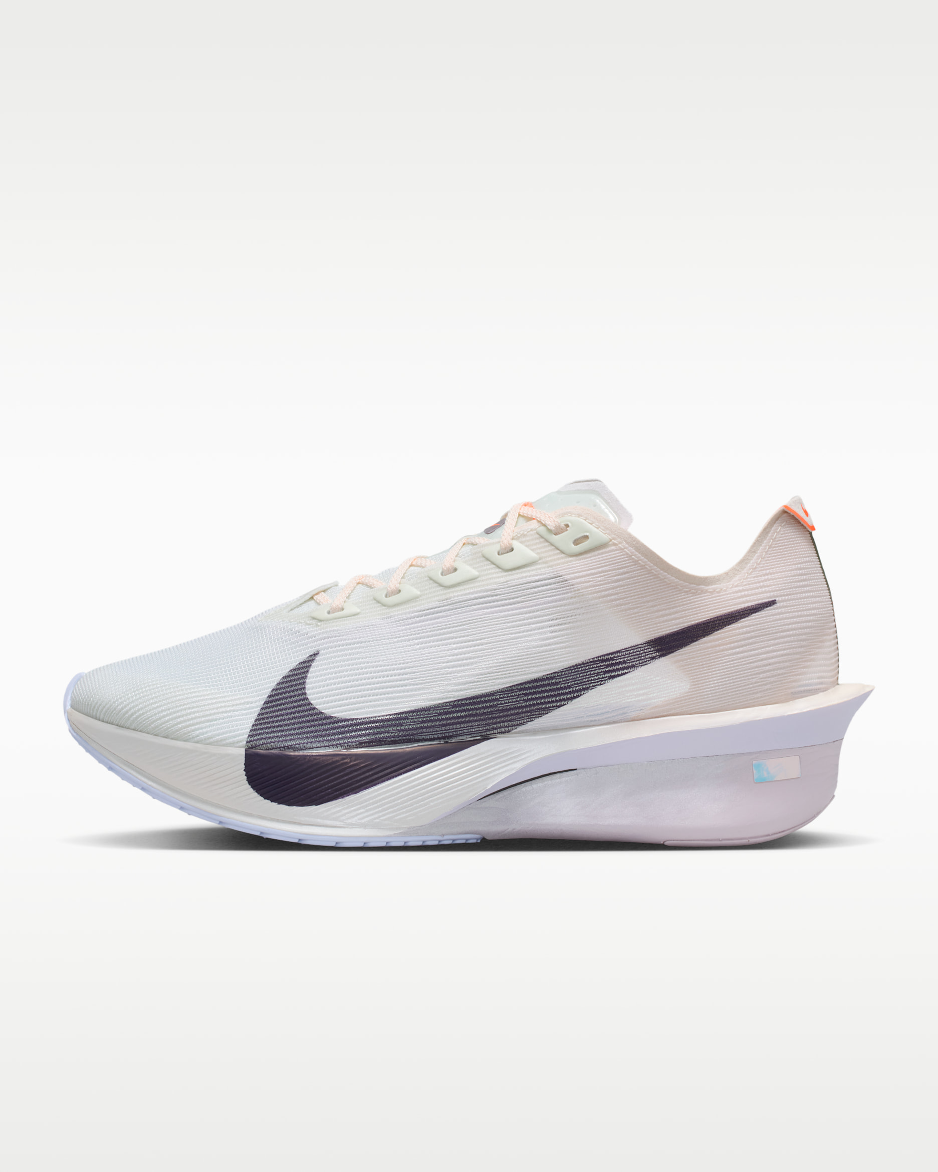 Nike Vaporfly 4 Women's Road Racing Shoes - Barely Green/Chalk/Hyper Crimson/Purple Dynasty
