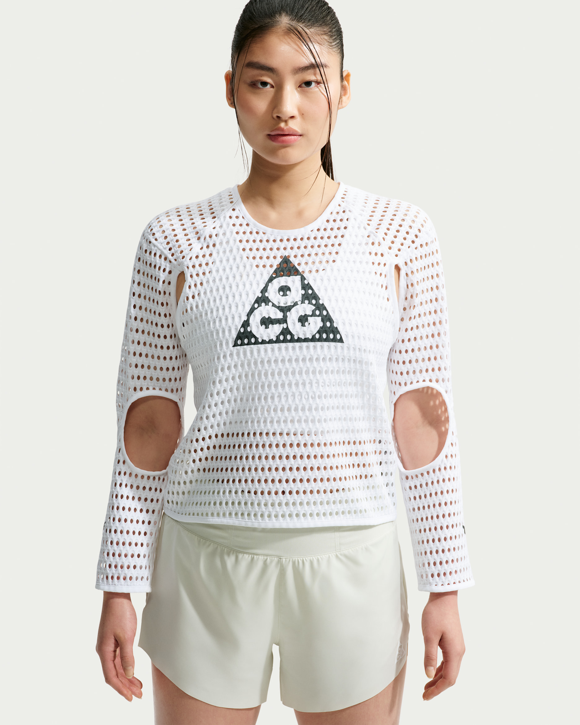 ACG Radical AirFlow NXT Women's Dri-FIT Long-Sleeve Trail-Running Top - White/Anthracite