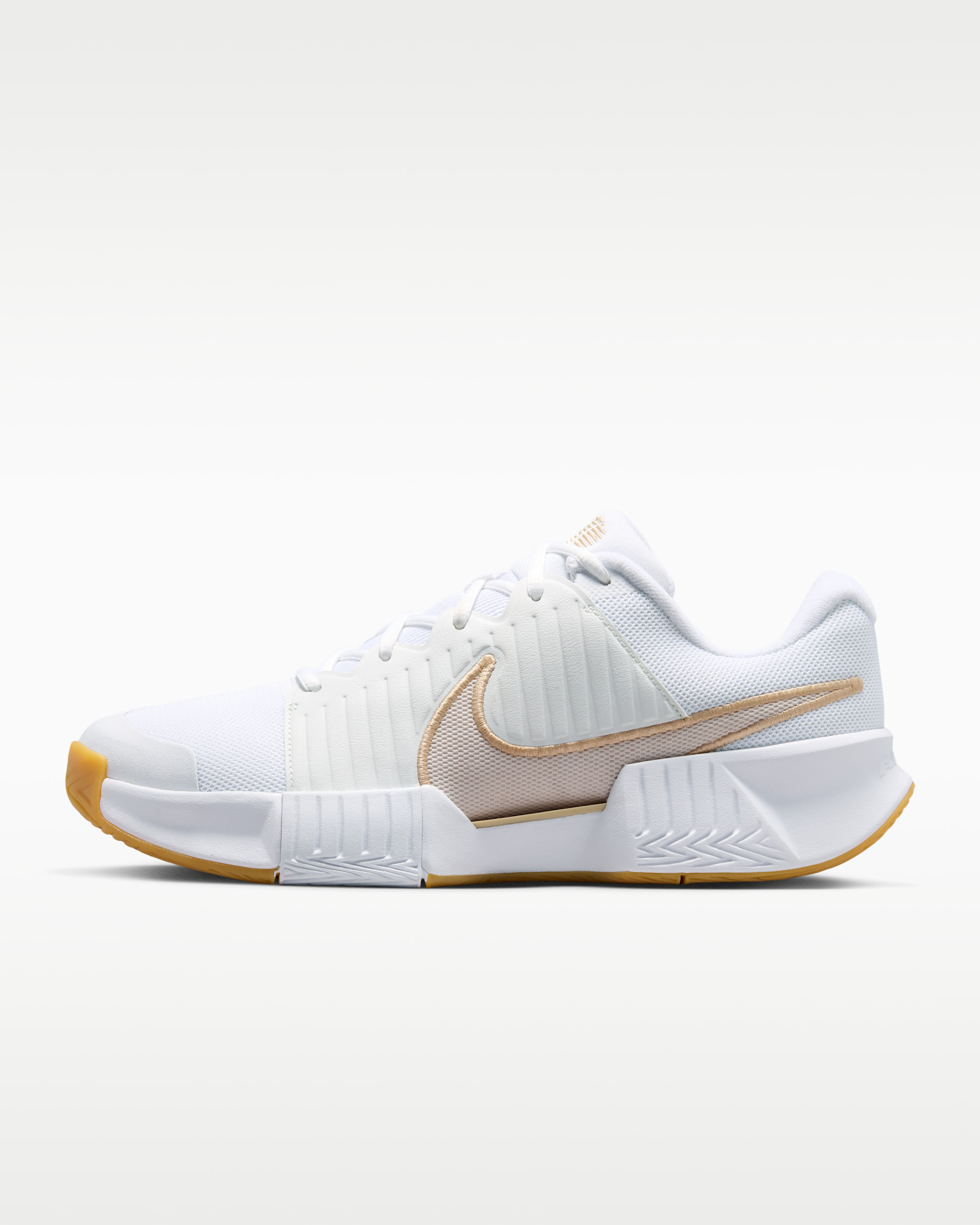Nike GP Challenge Pro Men's Hard Court Tennis Shoes - White/Summit White/Linen/Light Orewood Brown