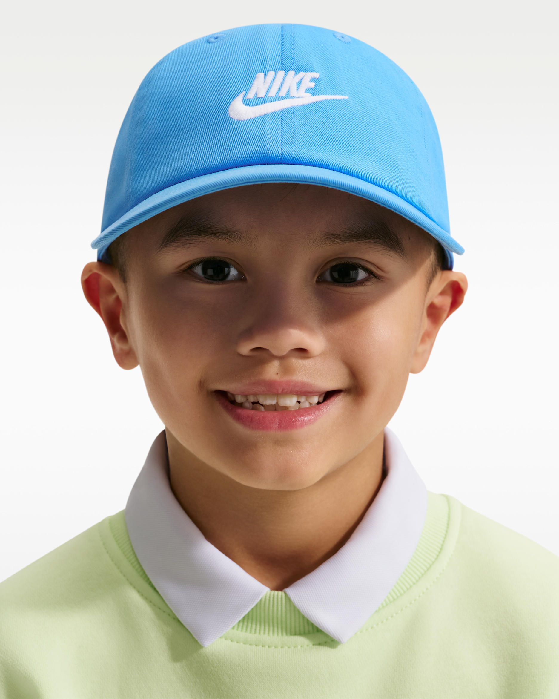 Nike Club Kids' Unstructured Futura Wash Cap - University Blue/White