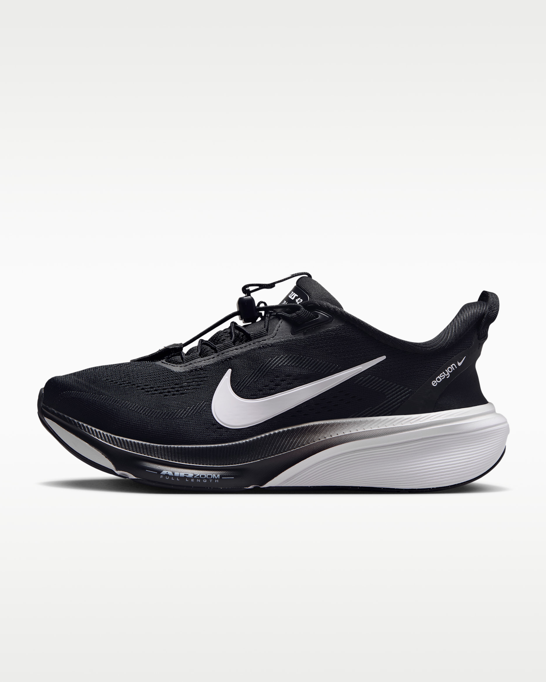 Nike Pegasus 42 EasyOn Women's Road-Running Shoes - Black/Dark Smoke Grey/White