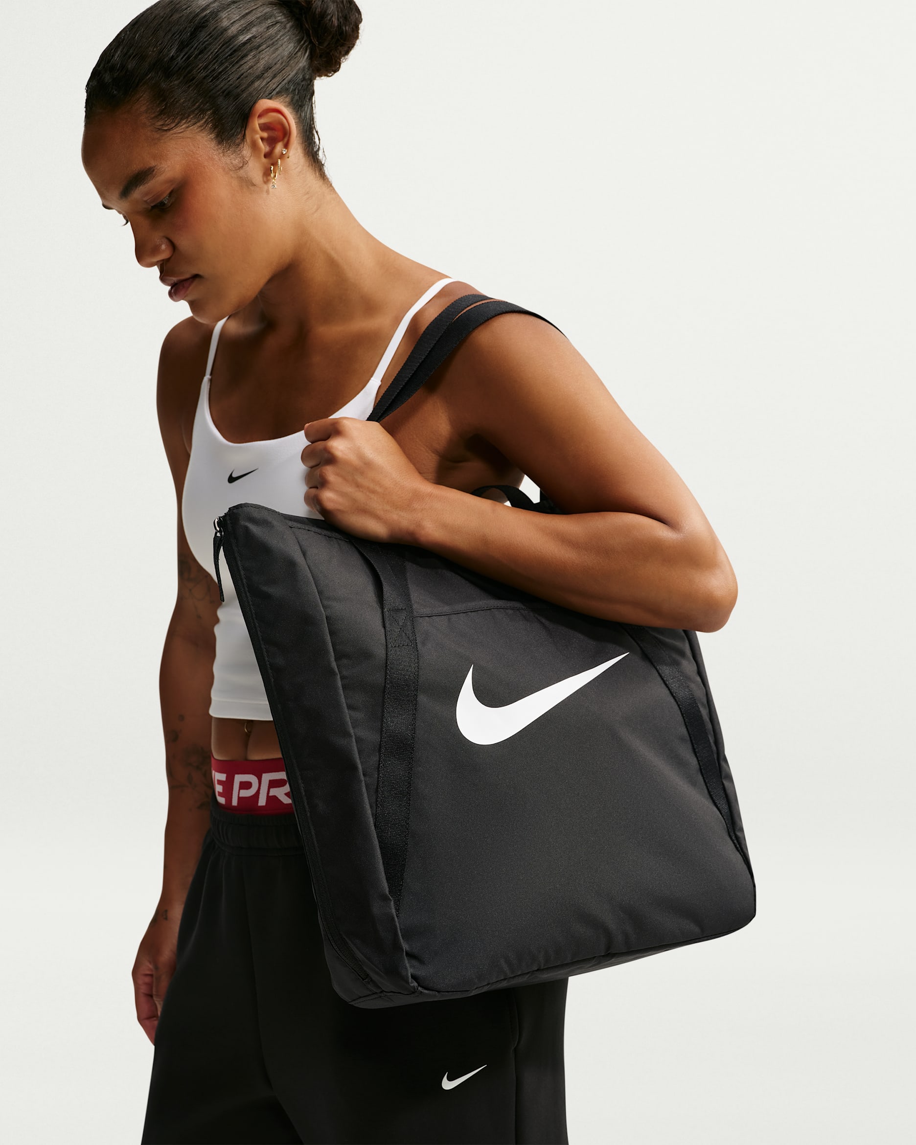 Nike Gym Tote (28L) - Black/Black/White