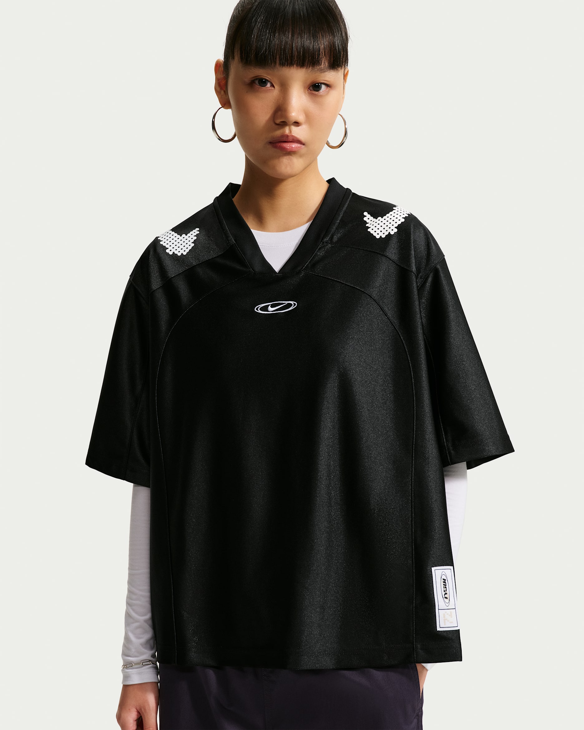 Nike Sportswear Women's Oversized Jersey - Black/Black/Black/White