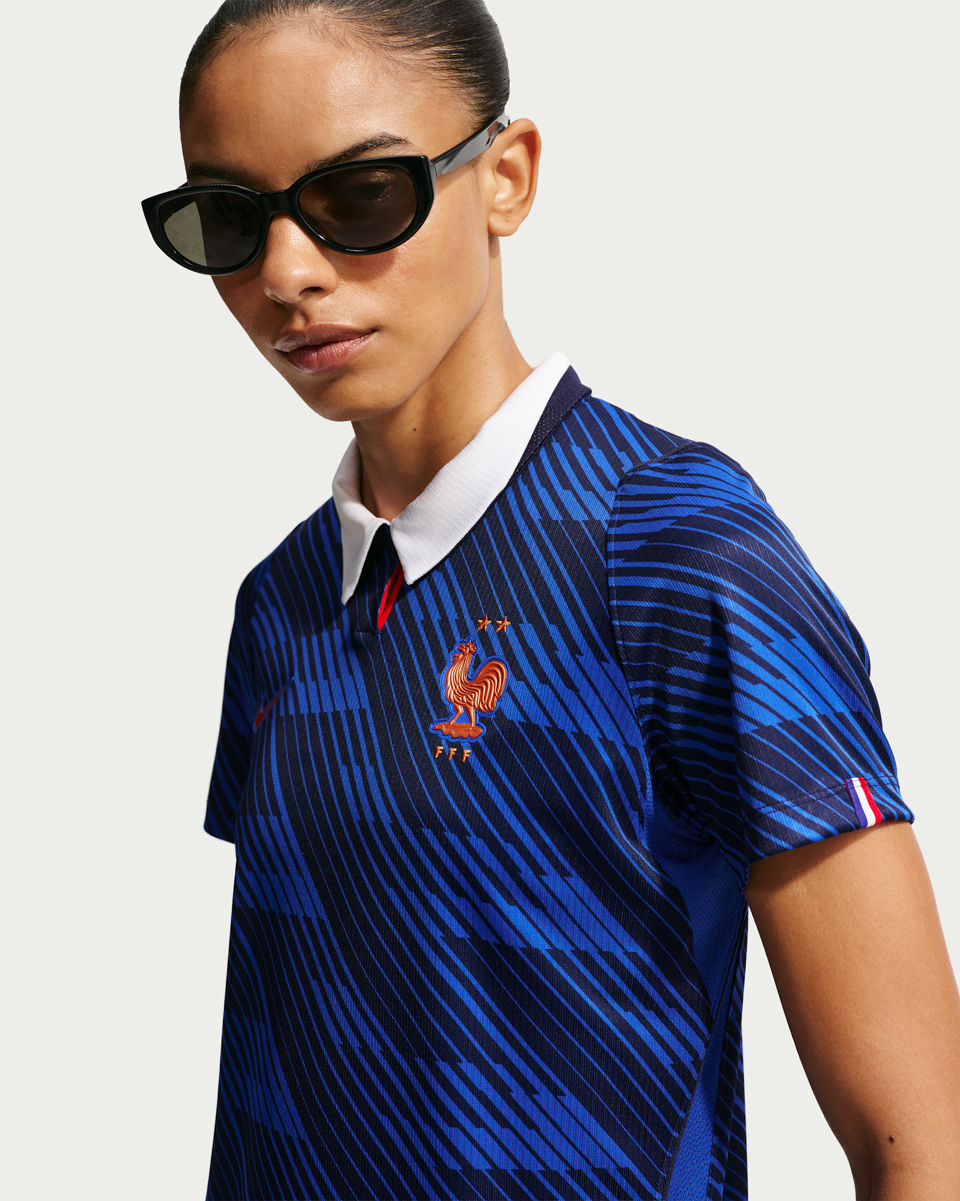 France National Team 2026 Stadium Home Women's Nike Dri-FIT Football Shirt - Game Royal/Blackened Blue/White/Metallic Copper