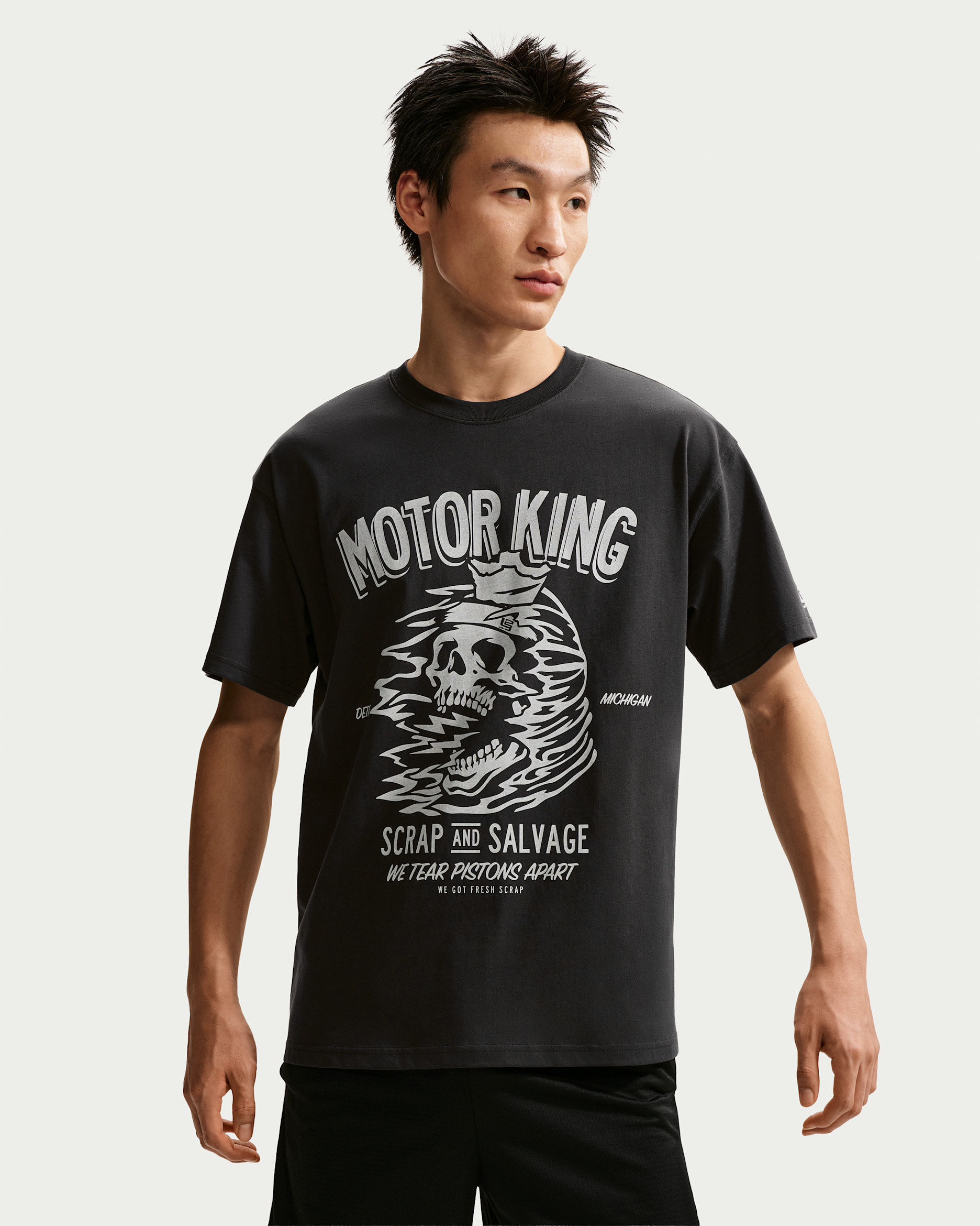 LeBron 'Motor King' Nike Men's Basketball T-Shirt - Off-Noir