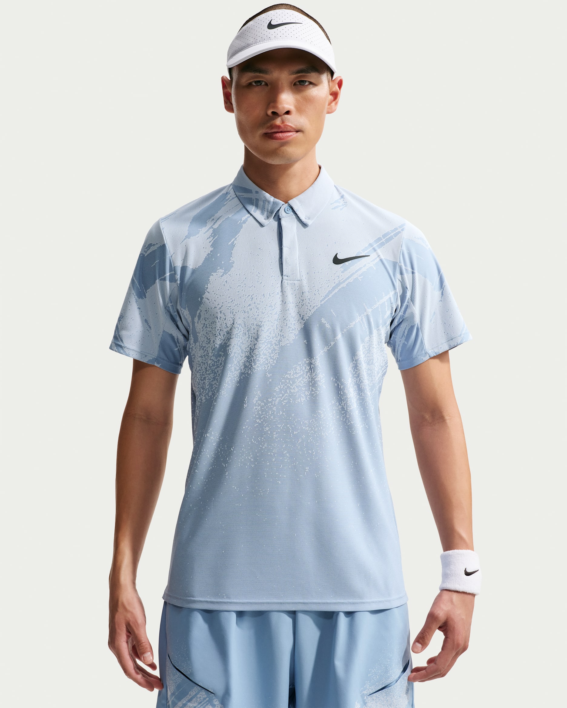 NikeCourt Slam Men's Dri-FIT ADV Tennis Polo - Work Blue/Hydrogen Blue/Black