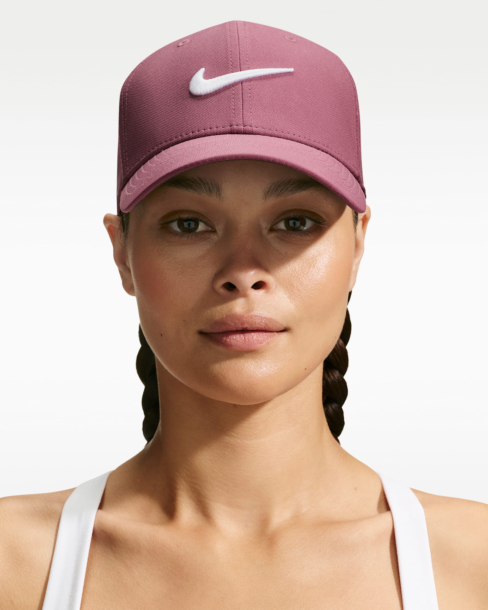 Nike Dri-FIT Club Structured Swoosh Cap - Pink Smoke/White