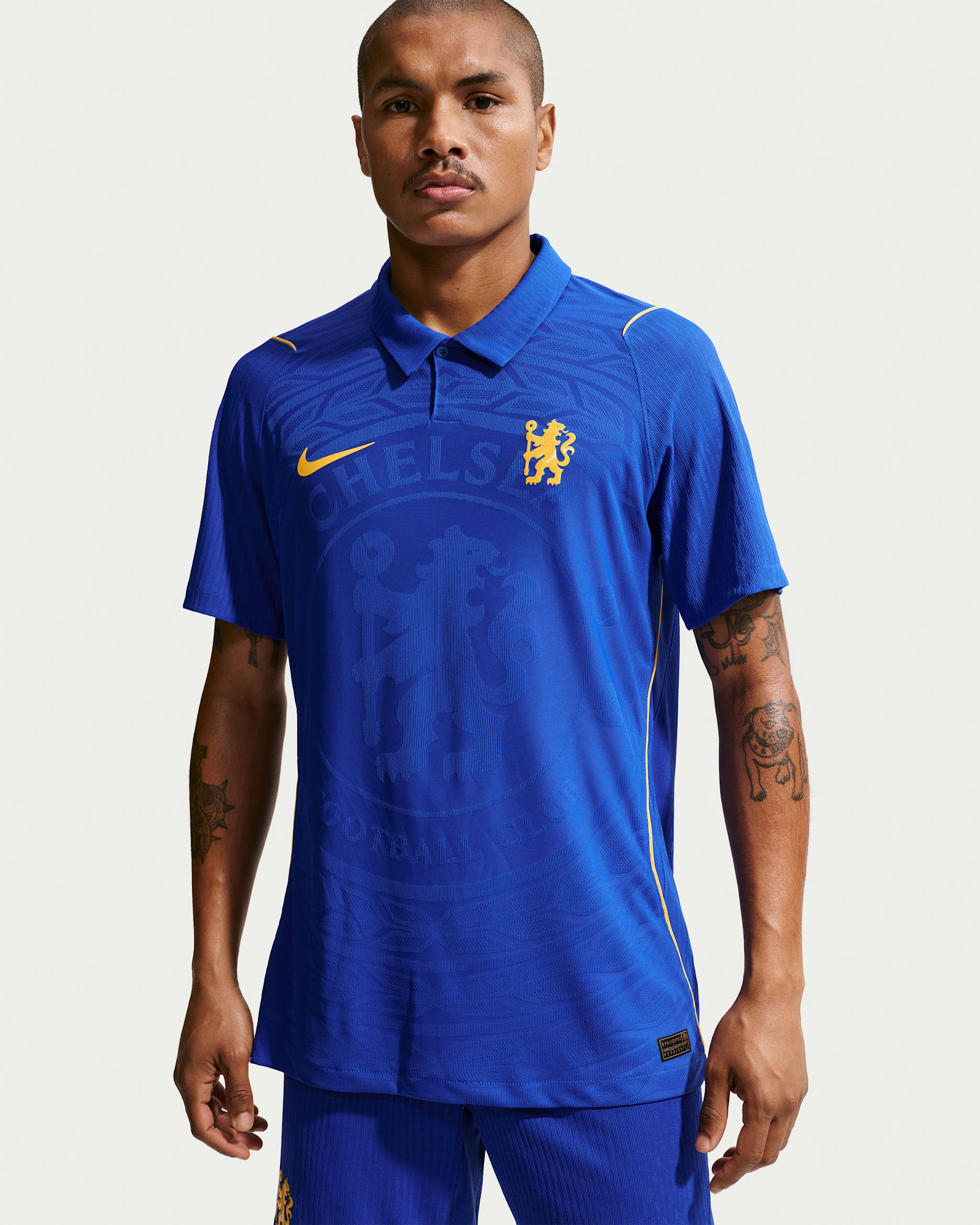 Chelsea F.C. 2026/27 Match Home Men's Nike Aero-FIT Football Authentic Shirt - Bright Blue/Midwest Gold/Midwest Gold