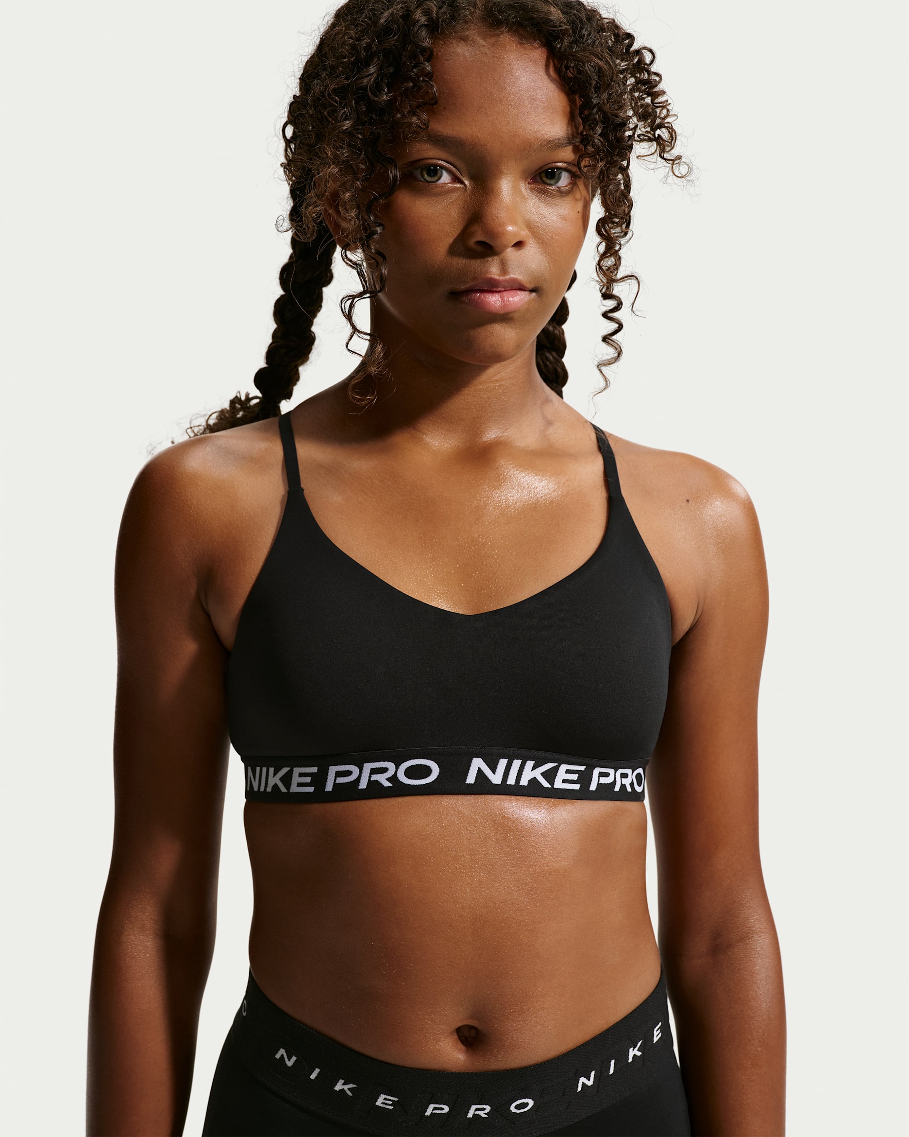 Nike Pro Older Kids' (Girls') Indy Bra - Black