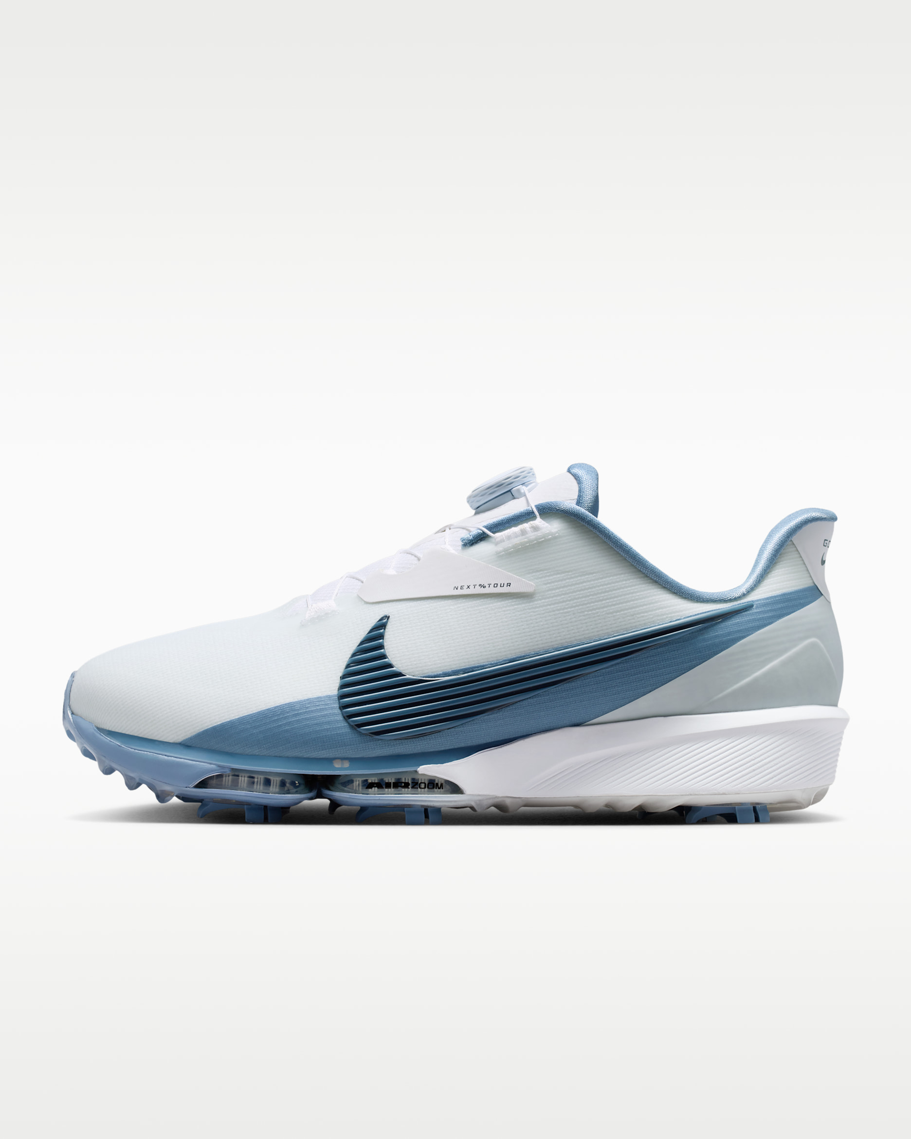 Nike NEXT% TOUR BOA 3 Men's Golf Shoes (Wide) - White/Work Blue/Thunder Blue