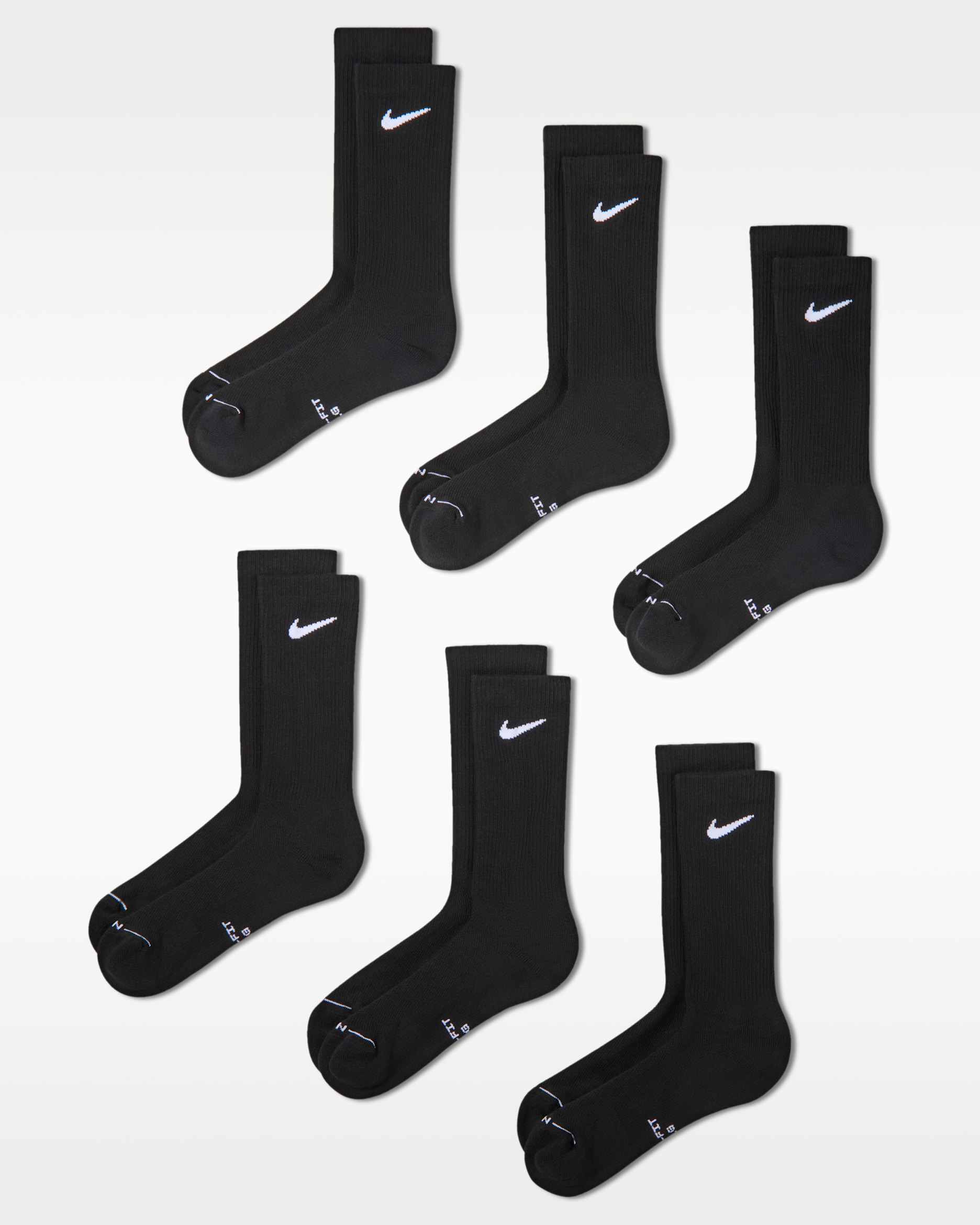 Nike Everyday Elevated Crew Socks (6 Pairs) - Multi-Colour